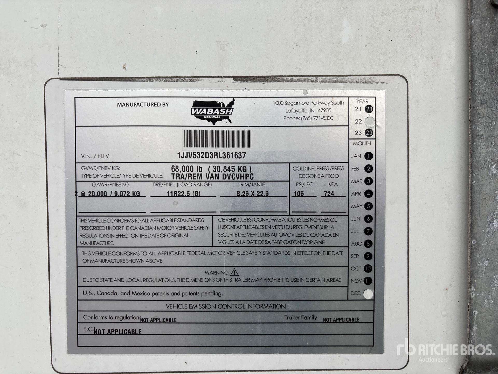 2024 Wabash 53 FT X 102 IN T/A