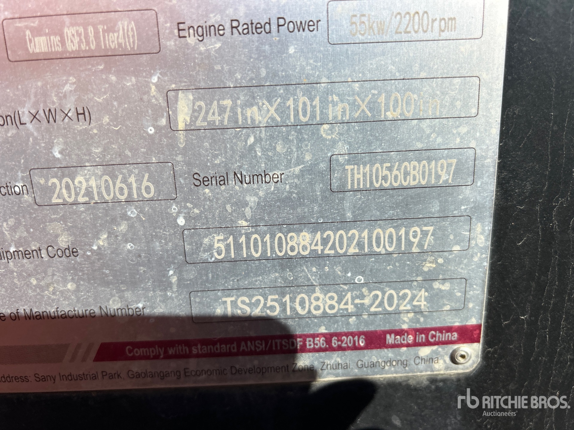 2021 Sany STH1056A1