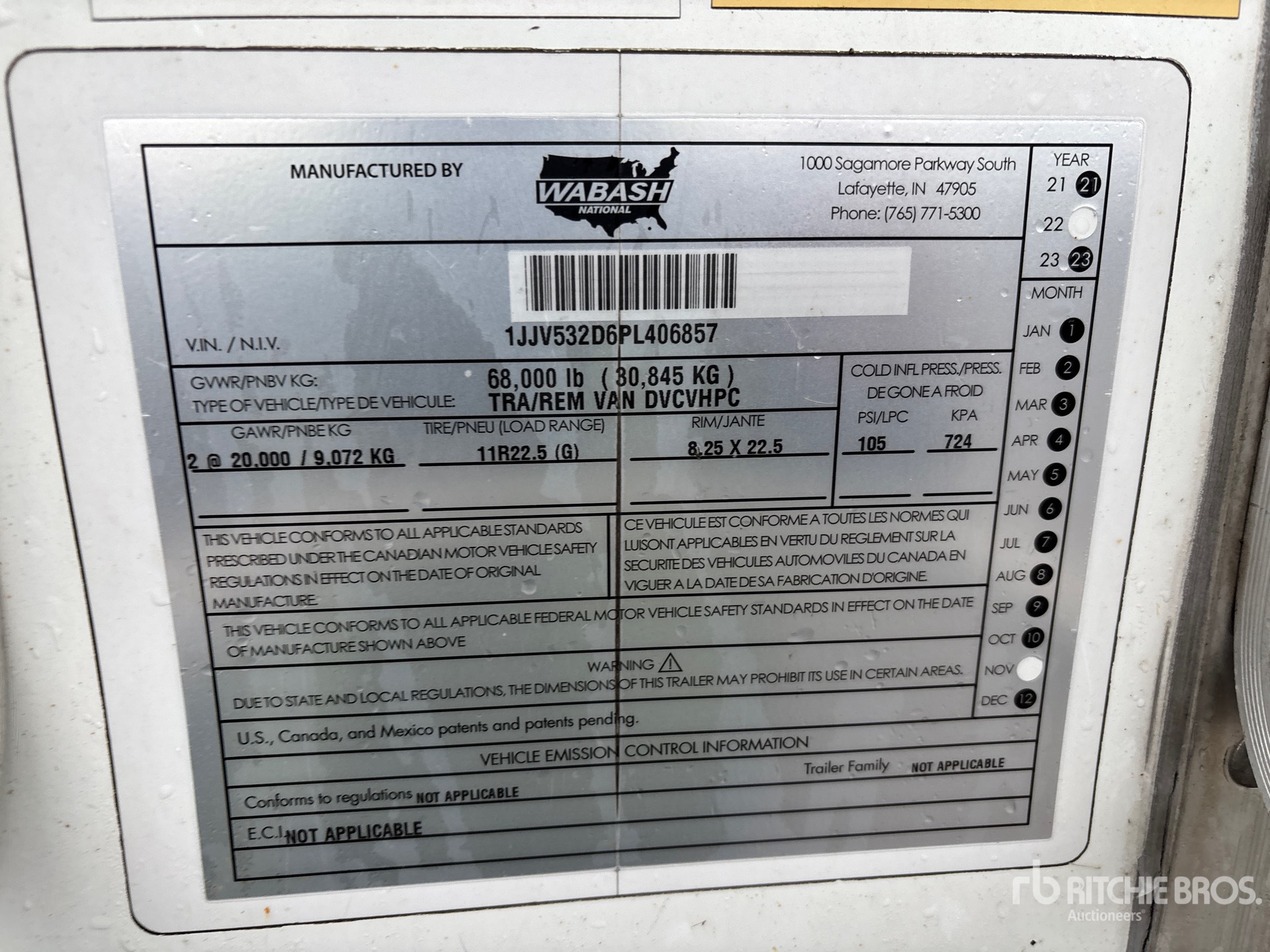 2023 Wabash 53 FT X 102 IN T/A