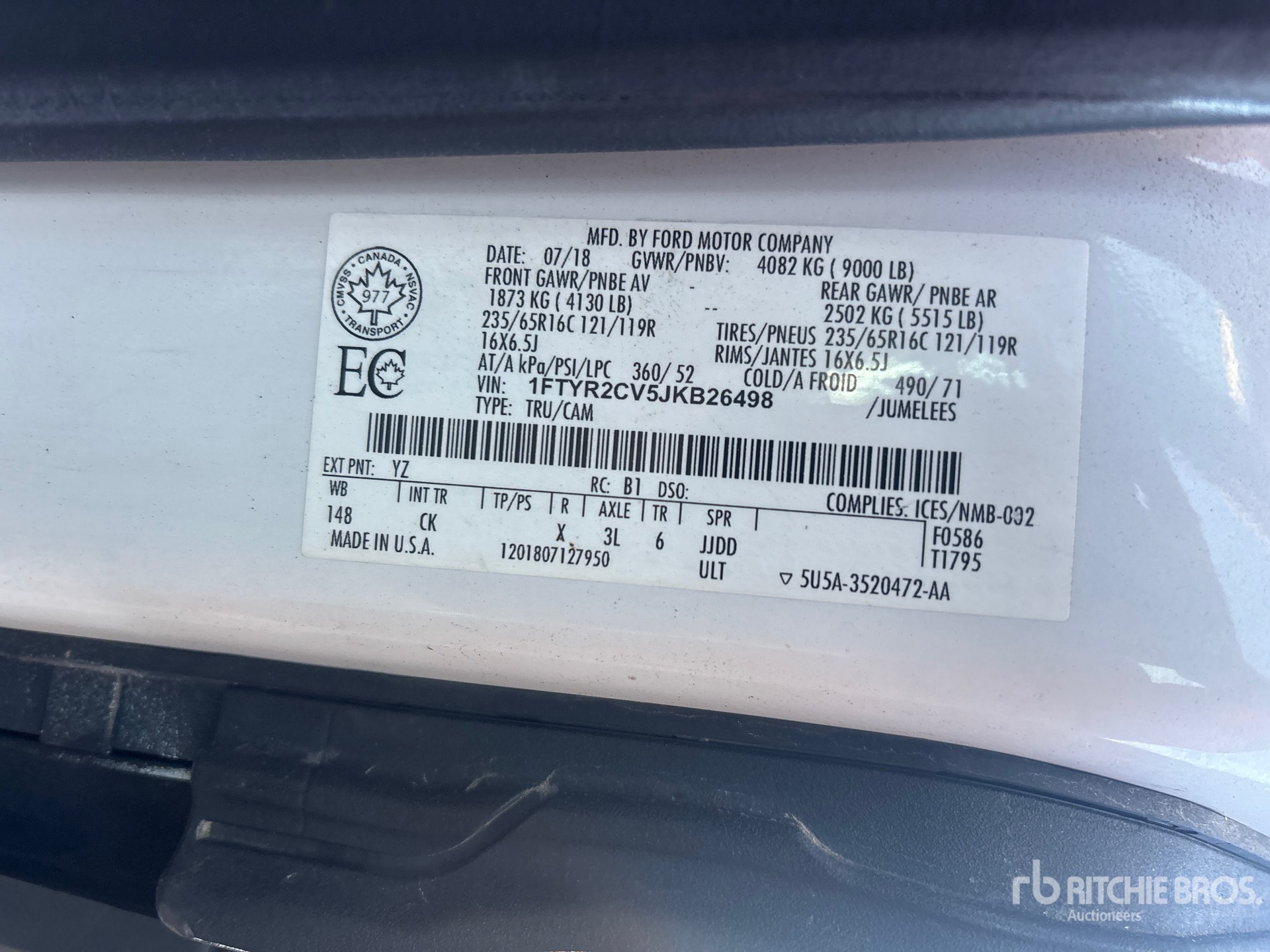 2018 Ford TRANSIT 250