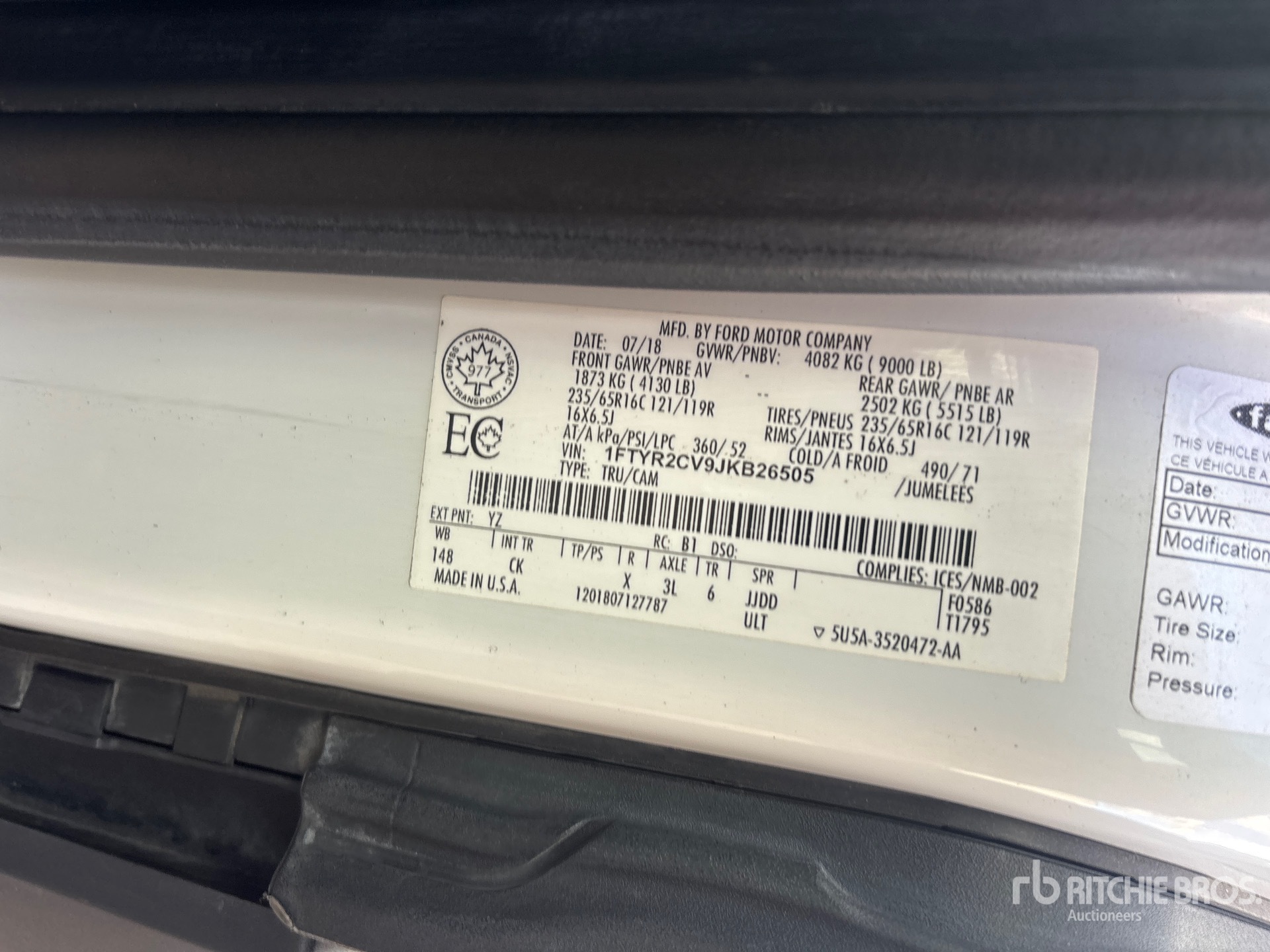 2018 Ford TRANSIT 250
