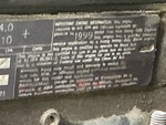 Engine with Emission Label
