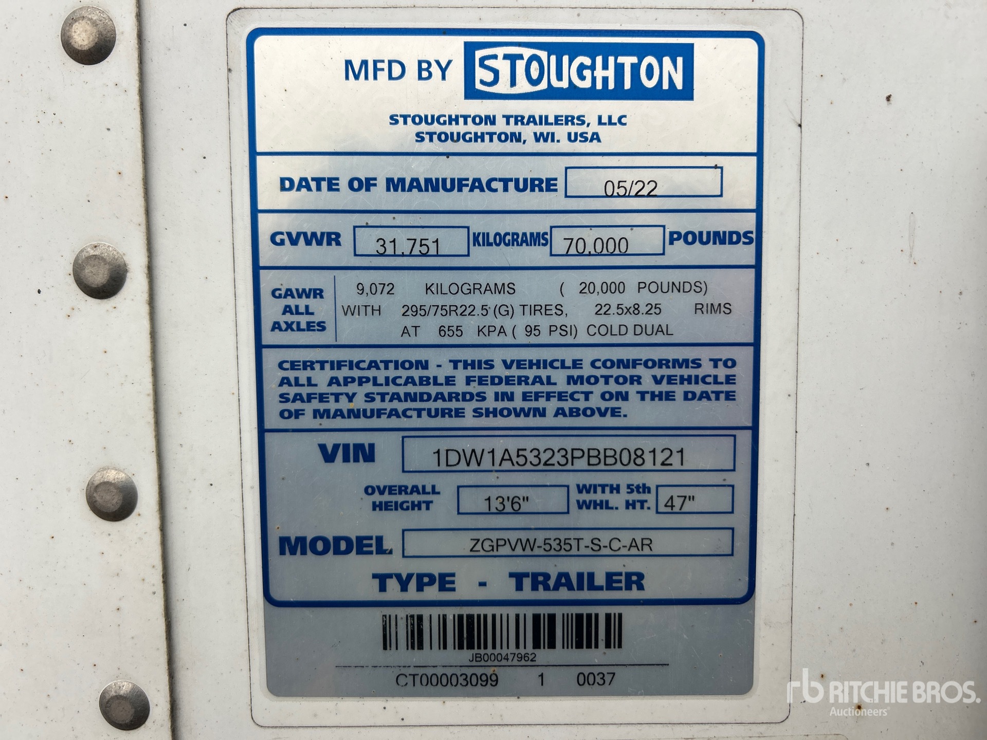 2023 Stoughton ZGPVW-535T-S-C-