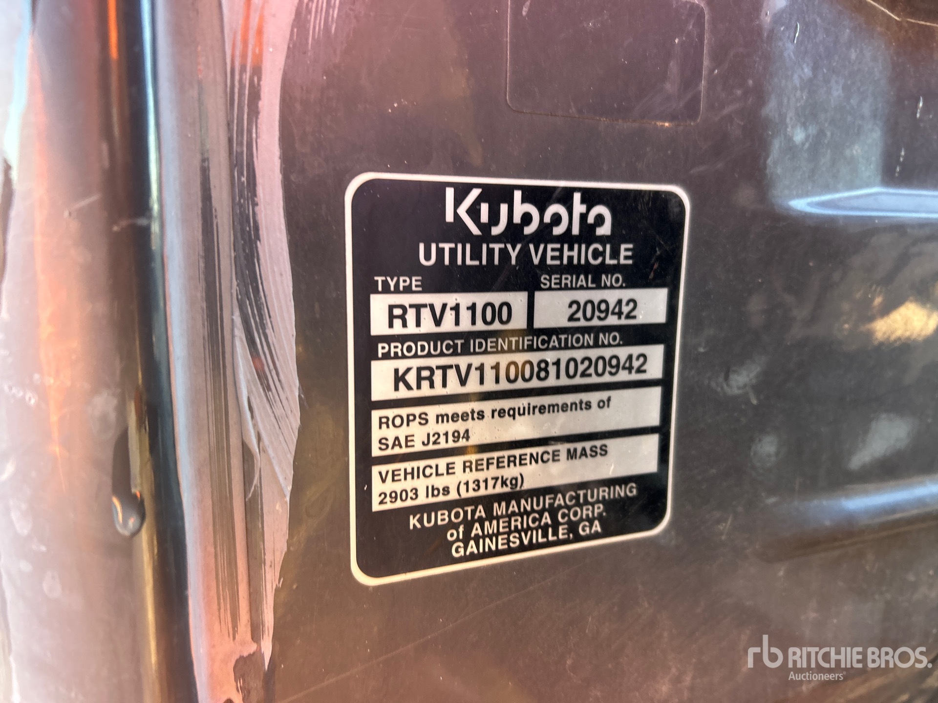 2008 Kubota RTV1100