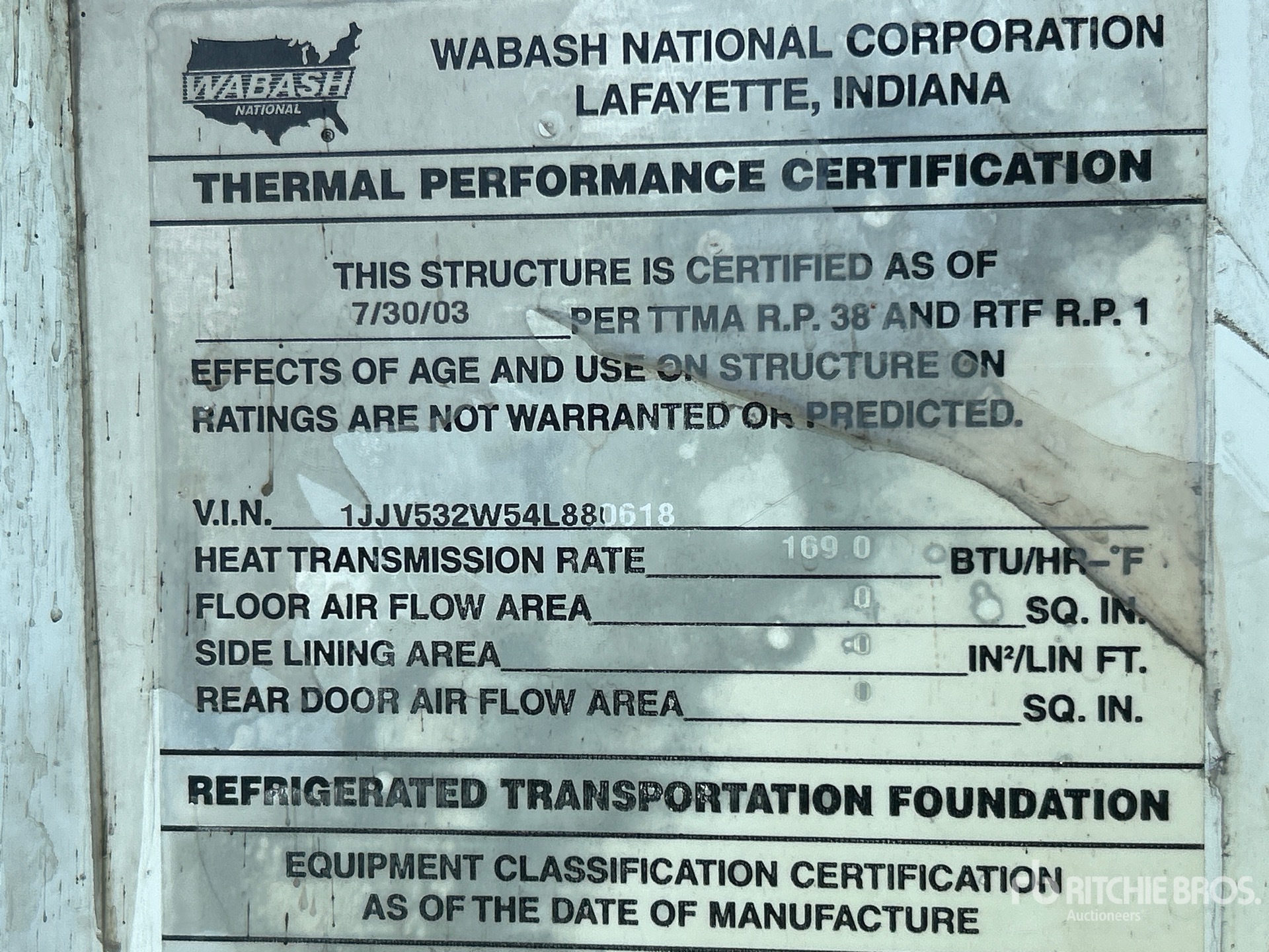 2004 Wabash 53 ft T/A