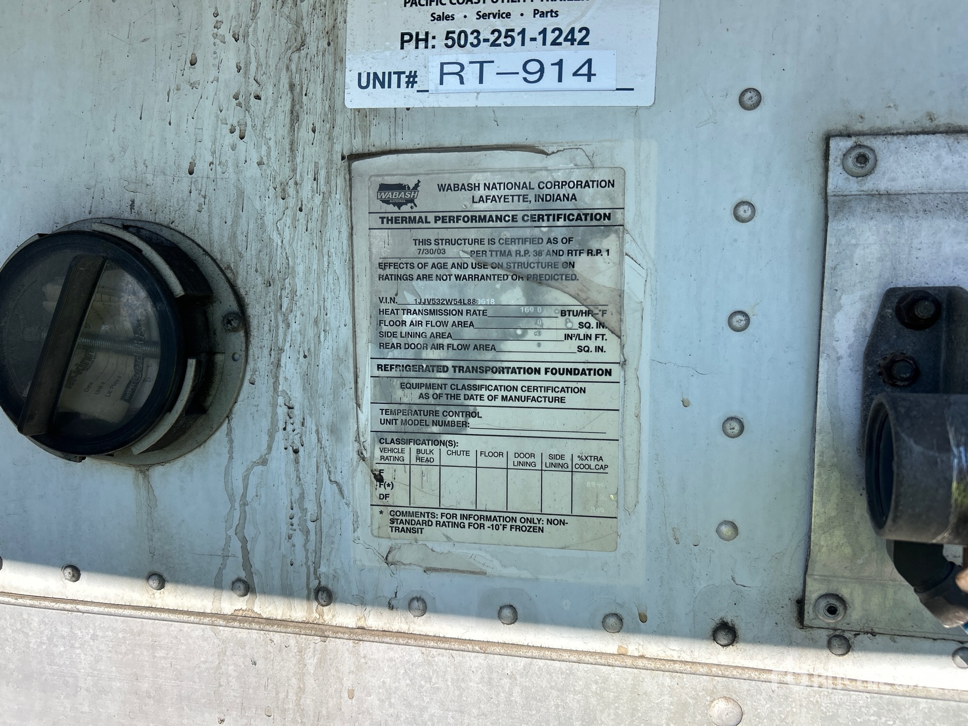 2004 Wabash 53 ft T/A
