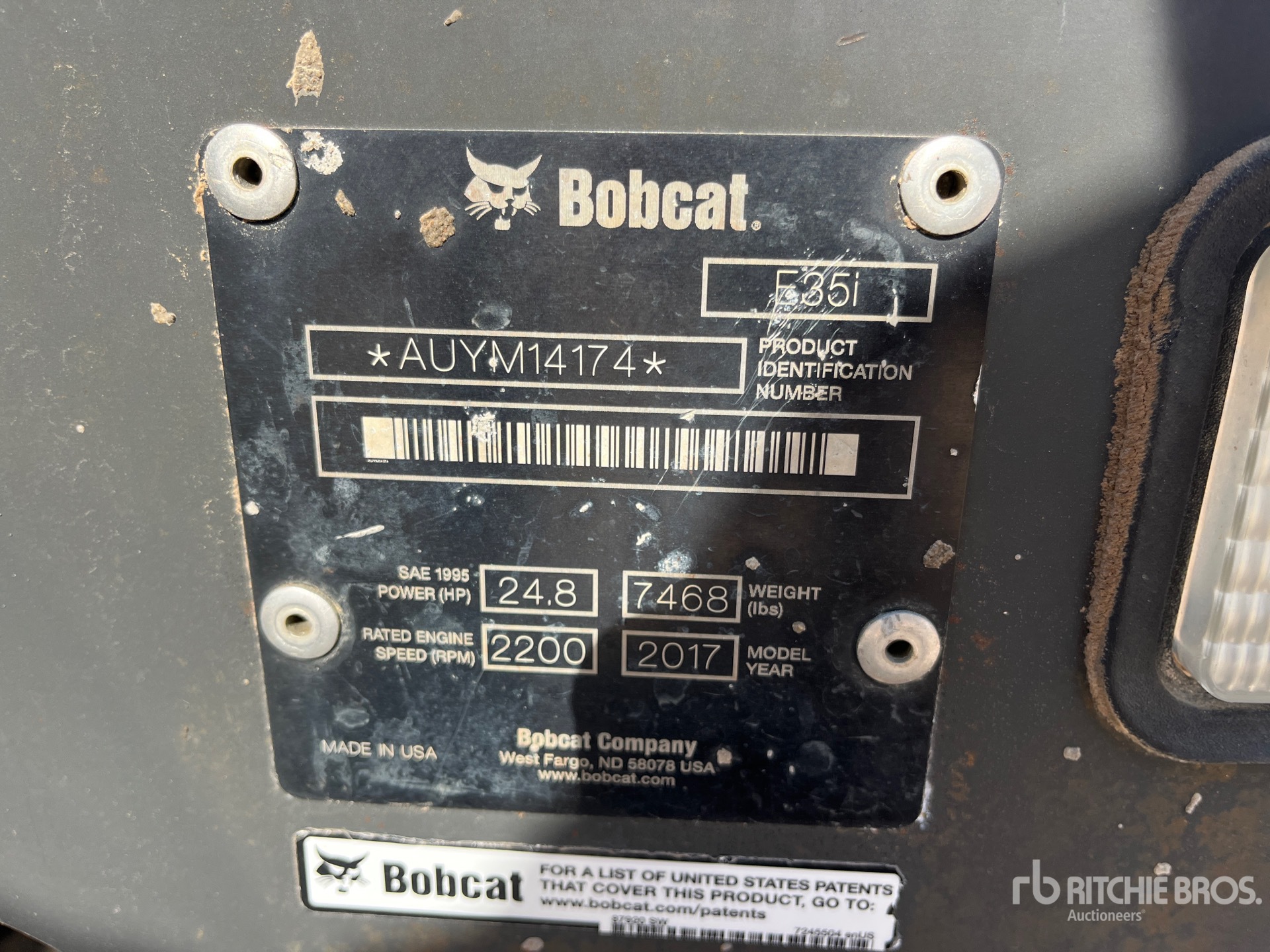 2017 Bobcat E31I