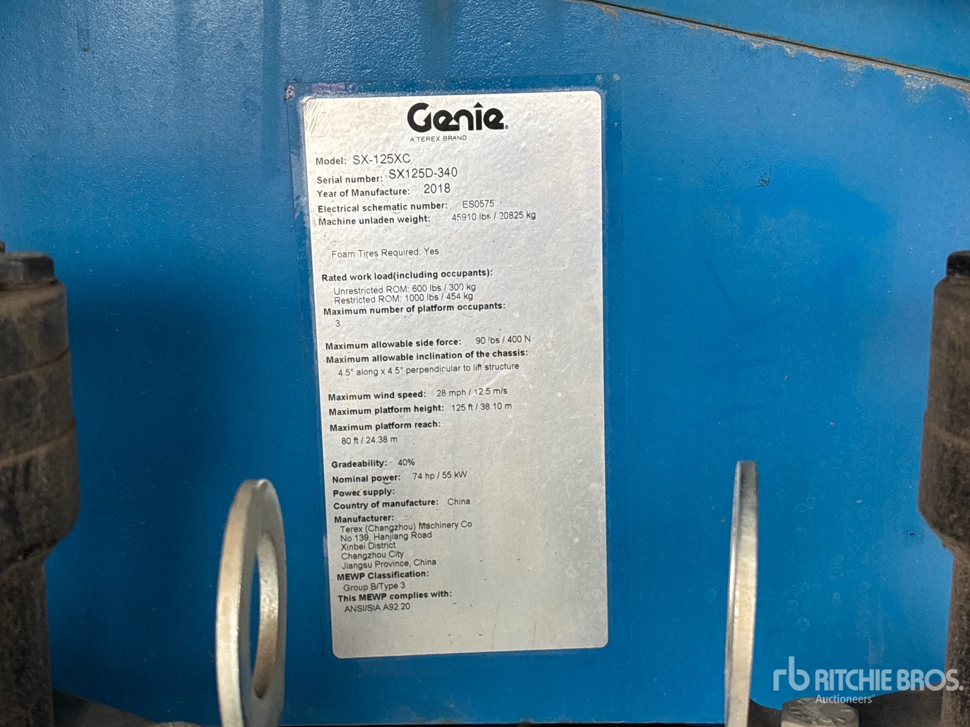 2018 Genie S-125