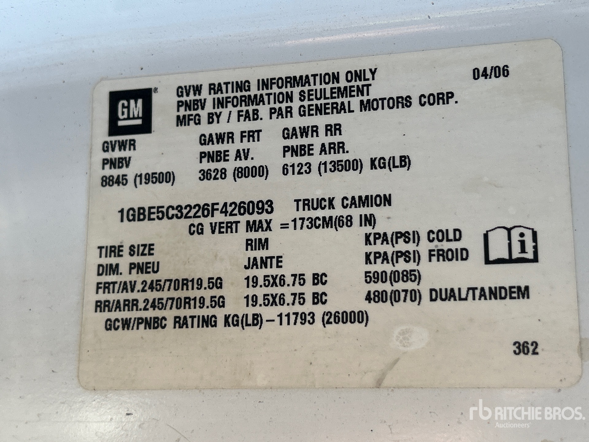 2006 GMC C5500