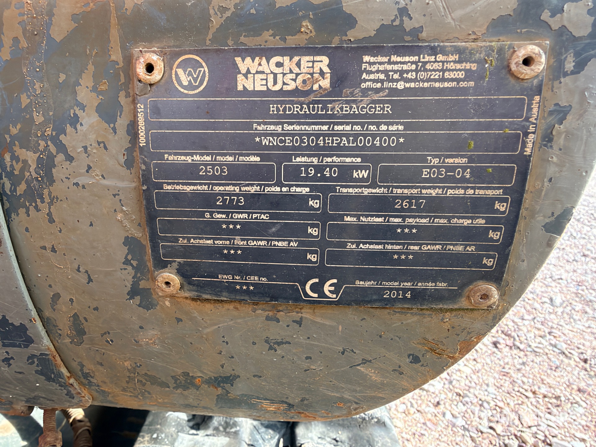 2014 Wacker Neuson 2503