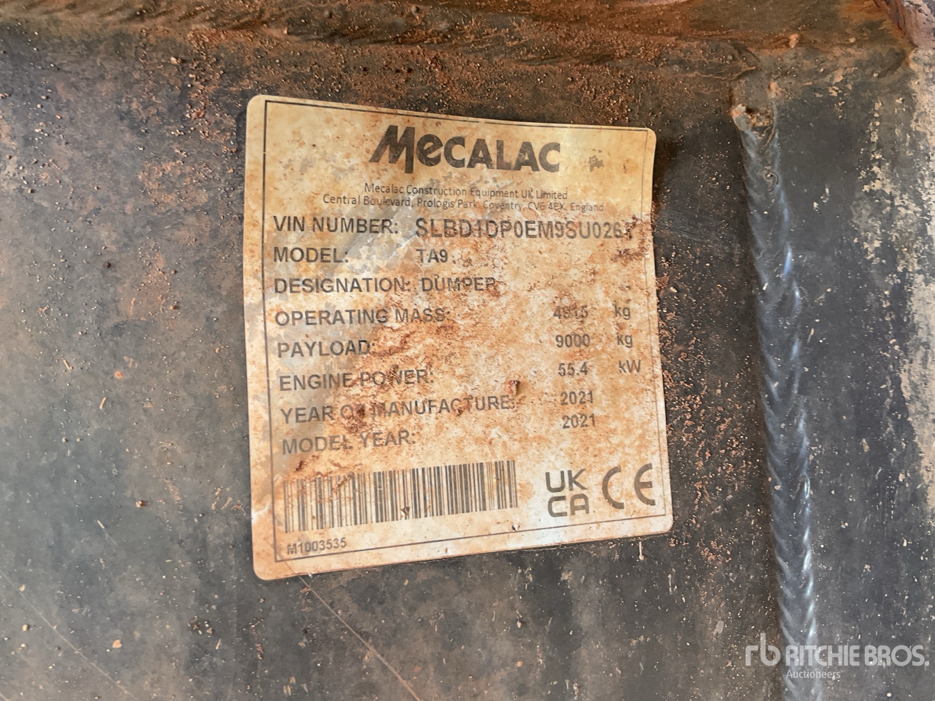 2021 Mecalac TA9