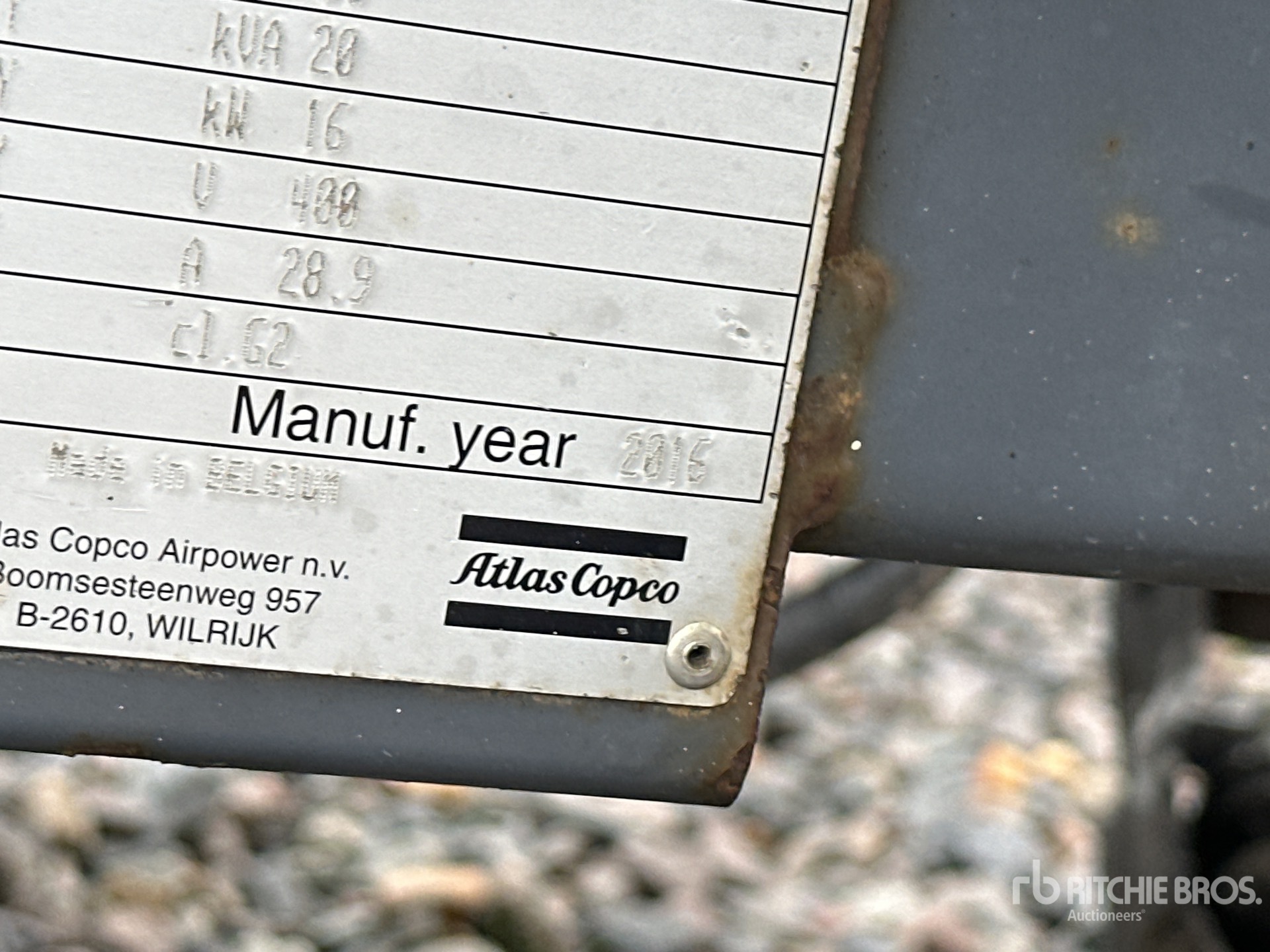 2016 Atlas Copco QAX20