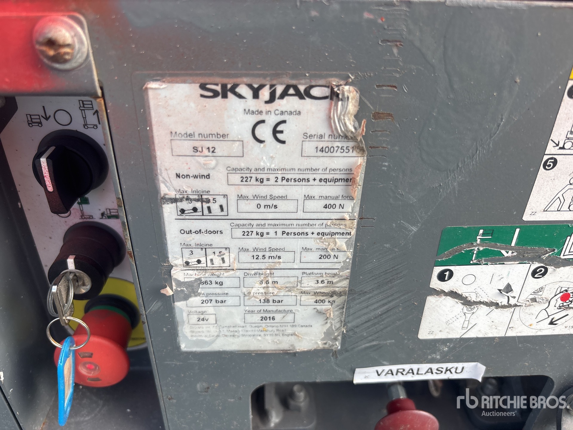 2016 Skyjack SJ12