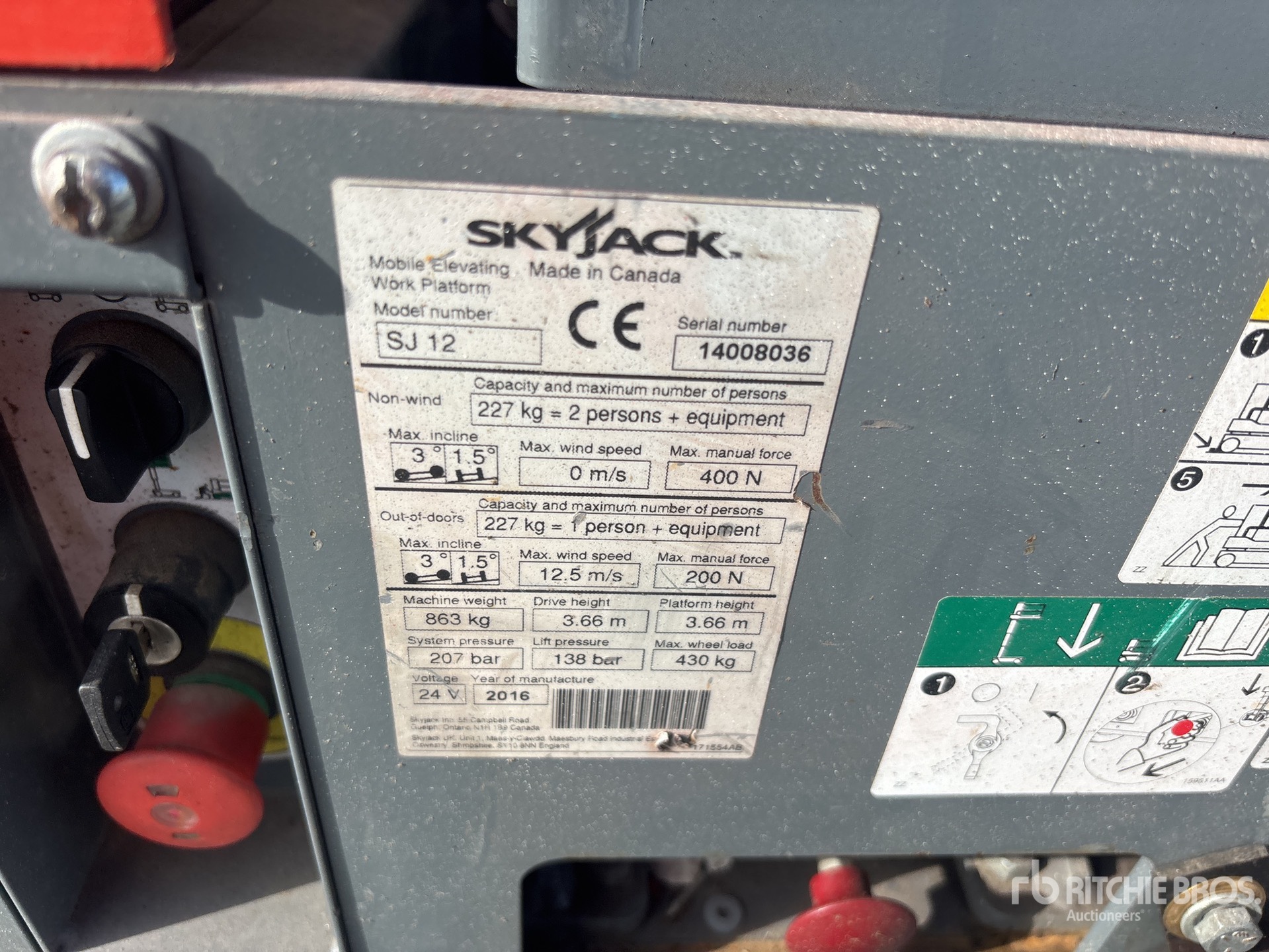 2016 Skyjack SJ12