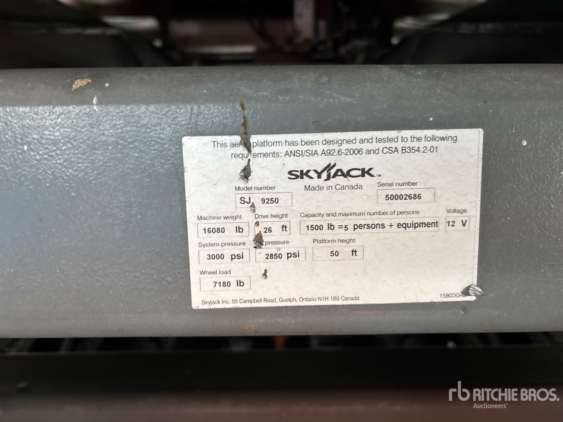 2018 Skyjack SJ9250