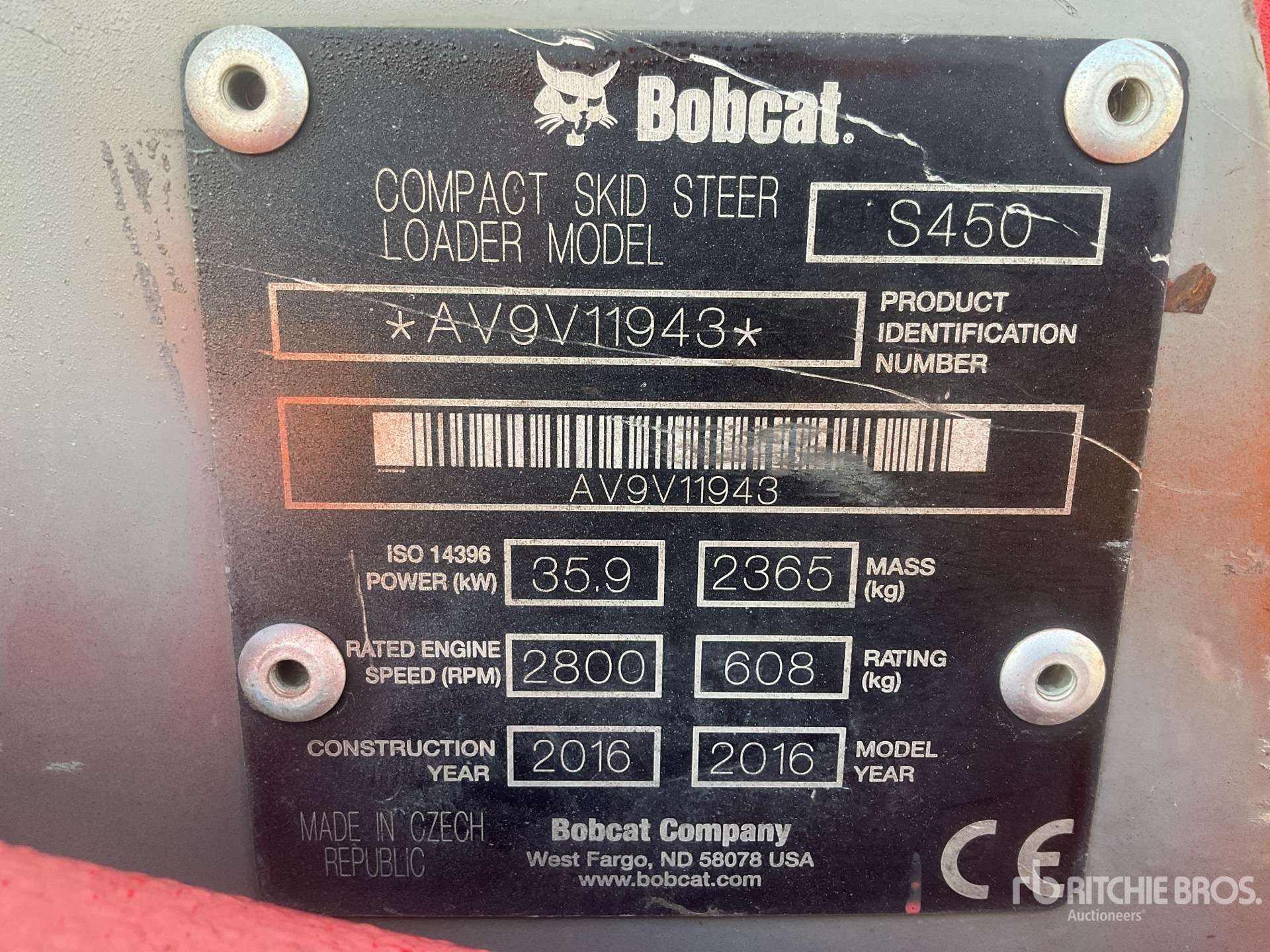 2016 Bobcat S450