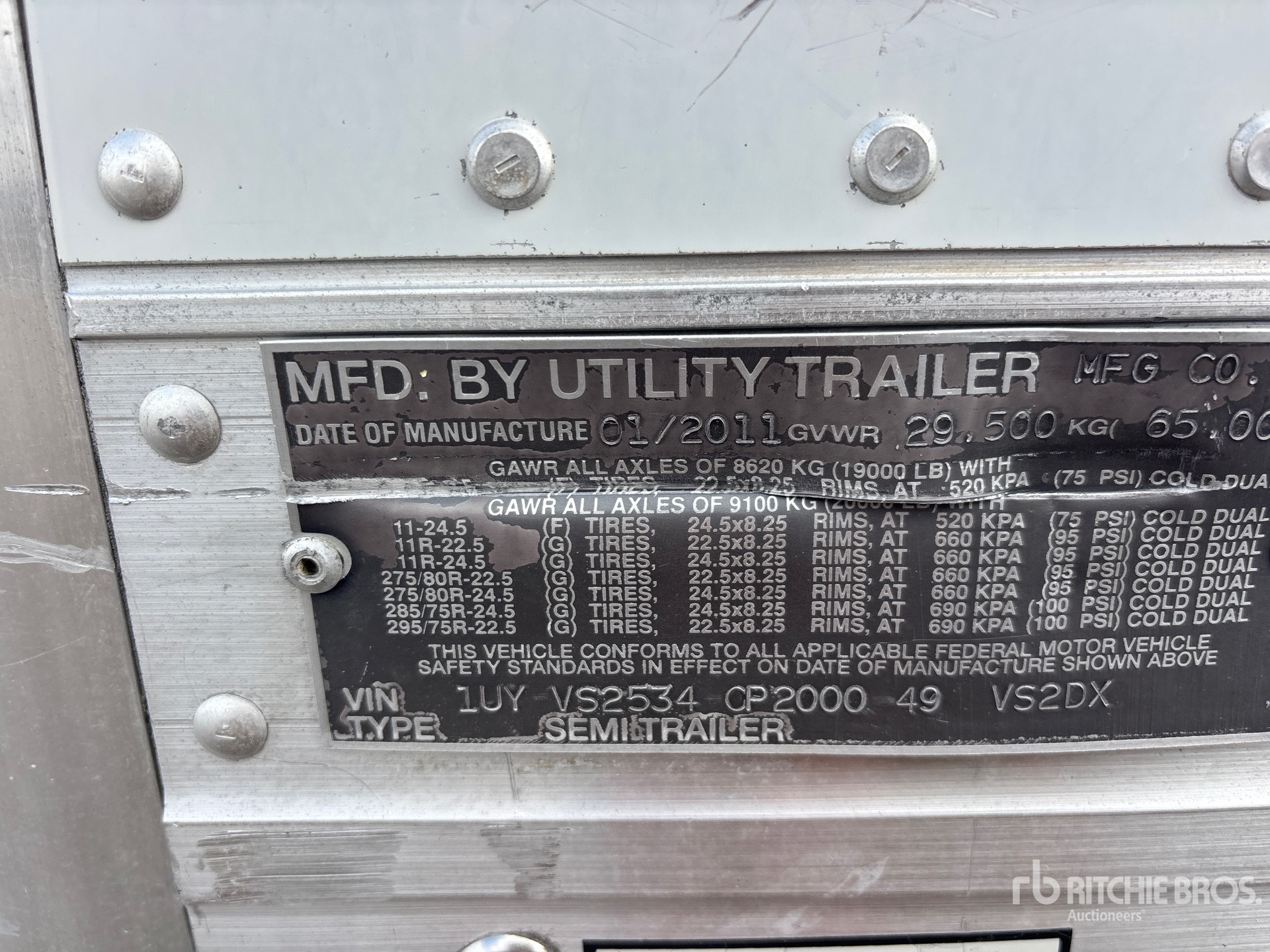 2012 Utility 53 FT X 102 IN T/A