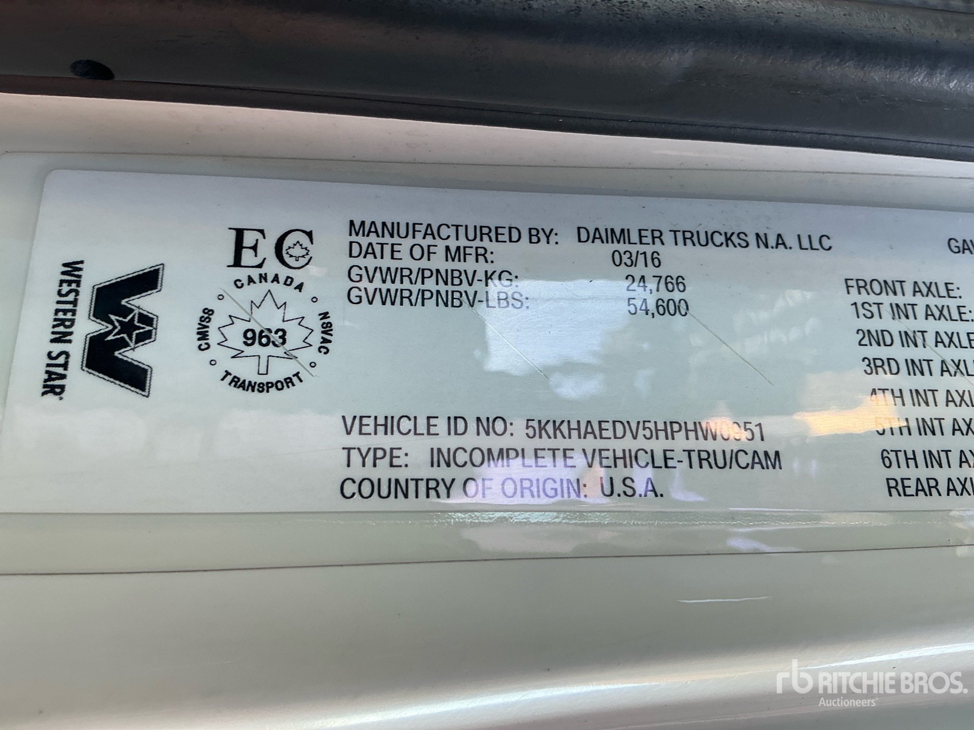 2017 Western Star 4900