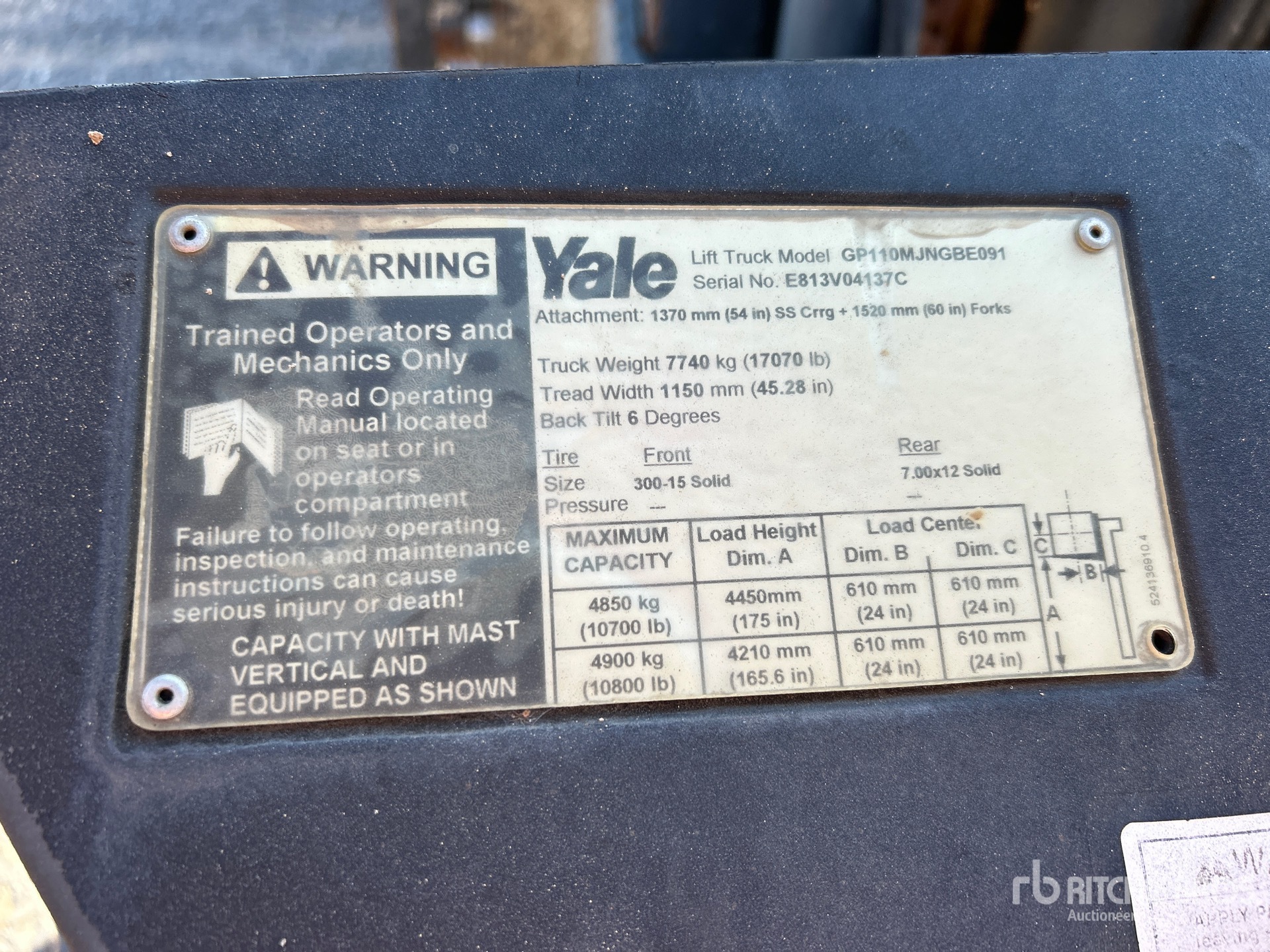 2005 Yale GP110MJNGBE091