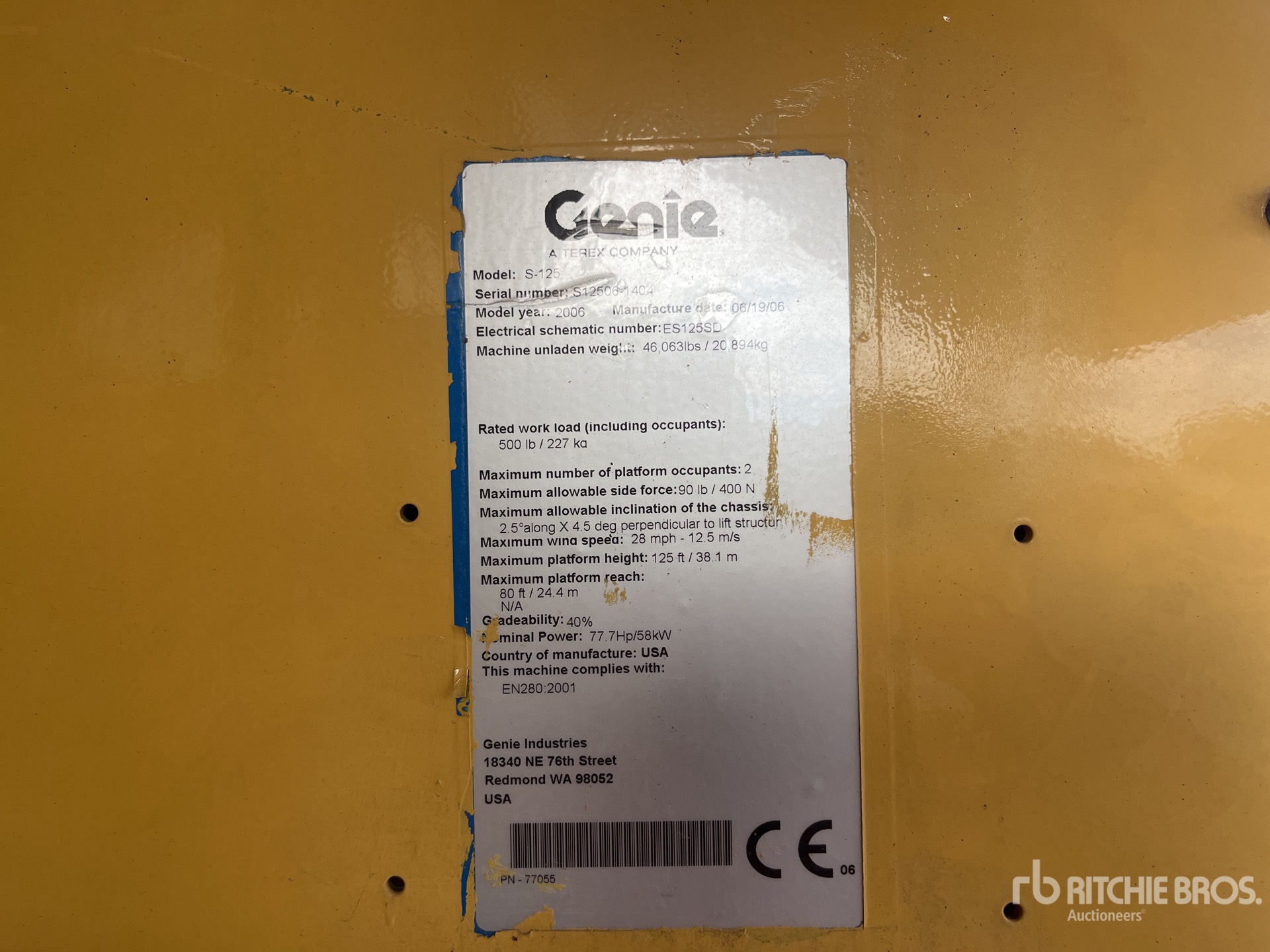 2006 Genie S-125