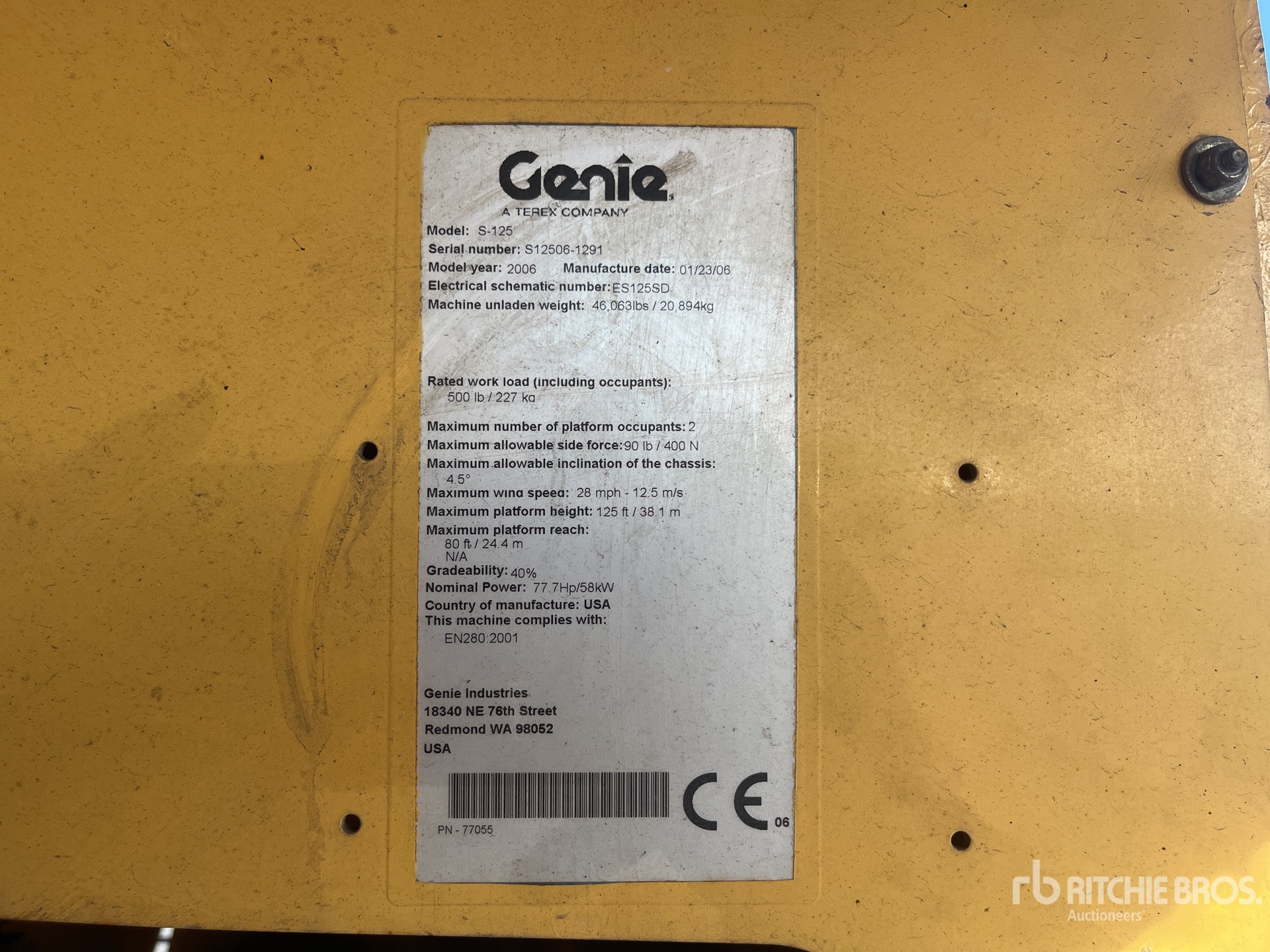 2006 Genie S-125