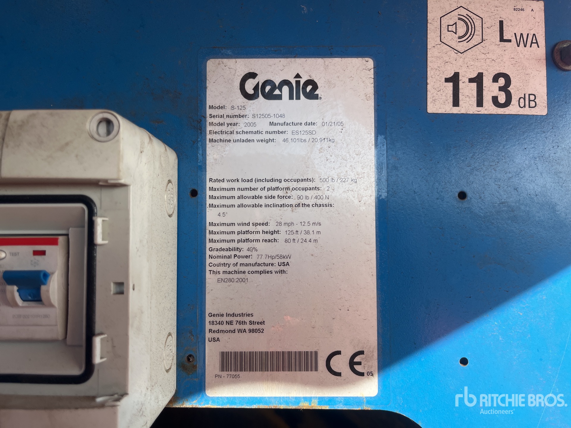 2005 Genie S-125