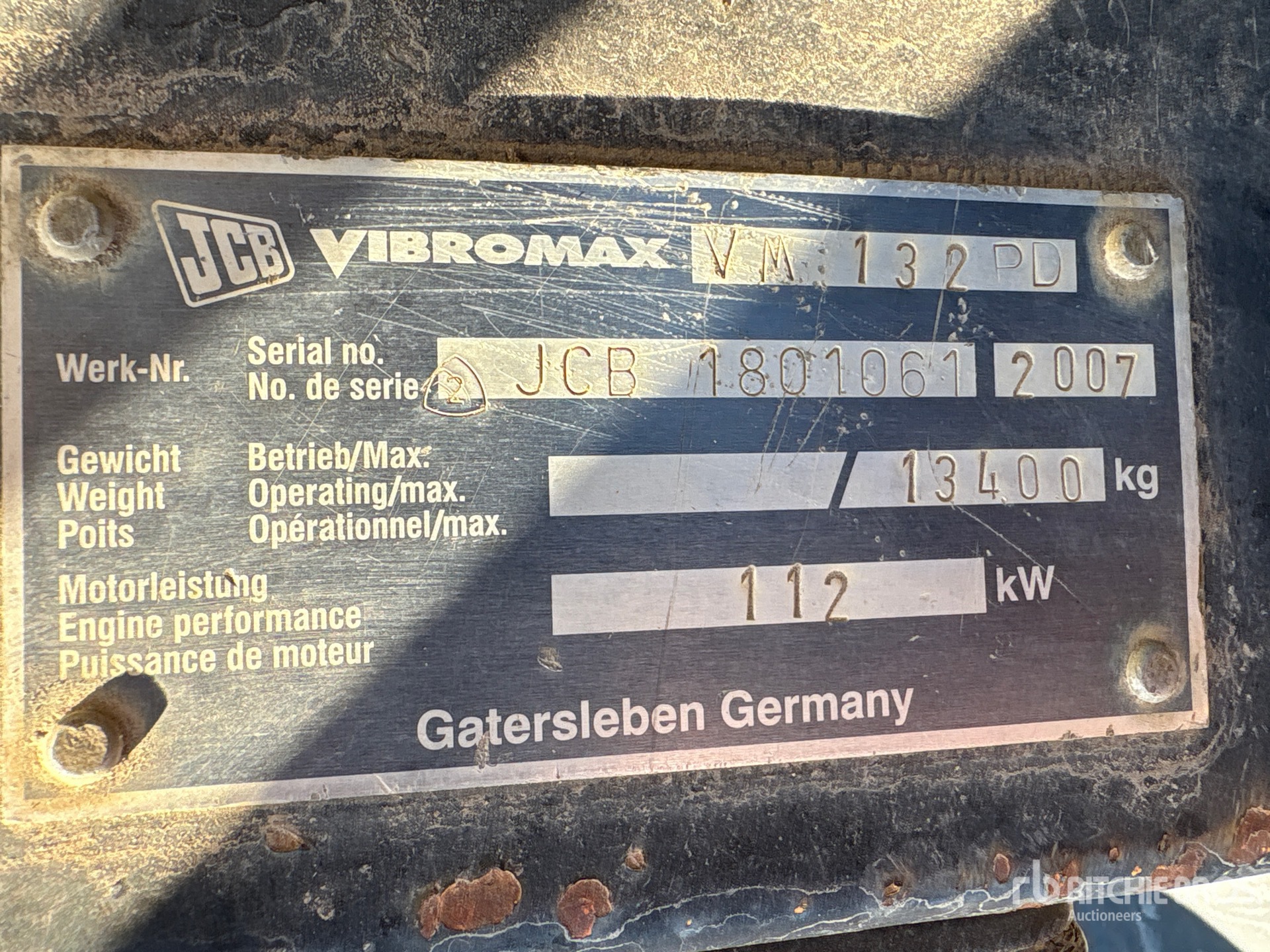 2007 JCB VIBROMAX 132PD