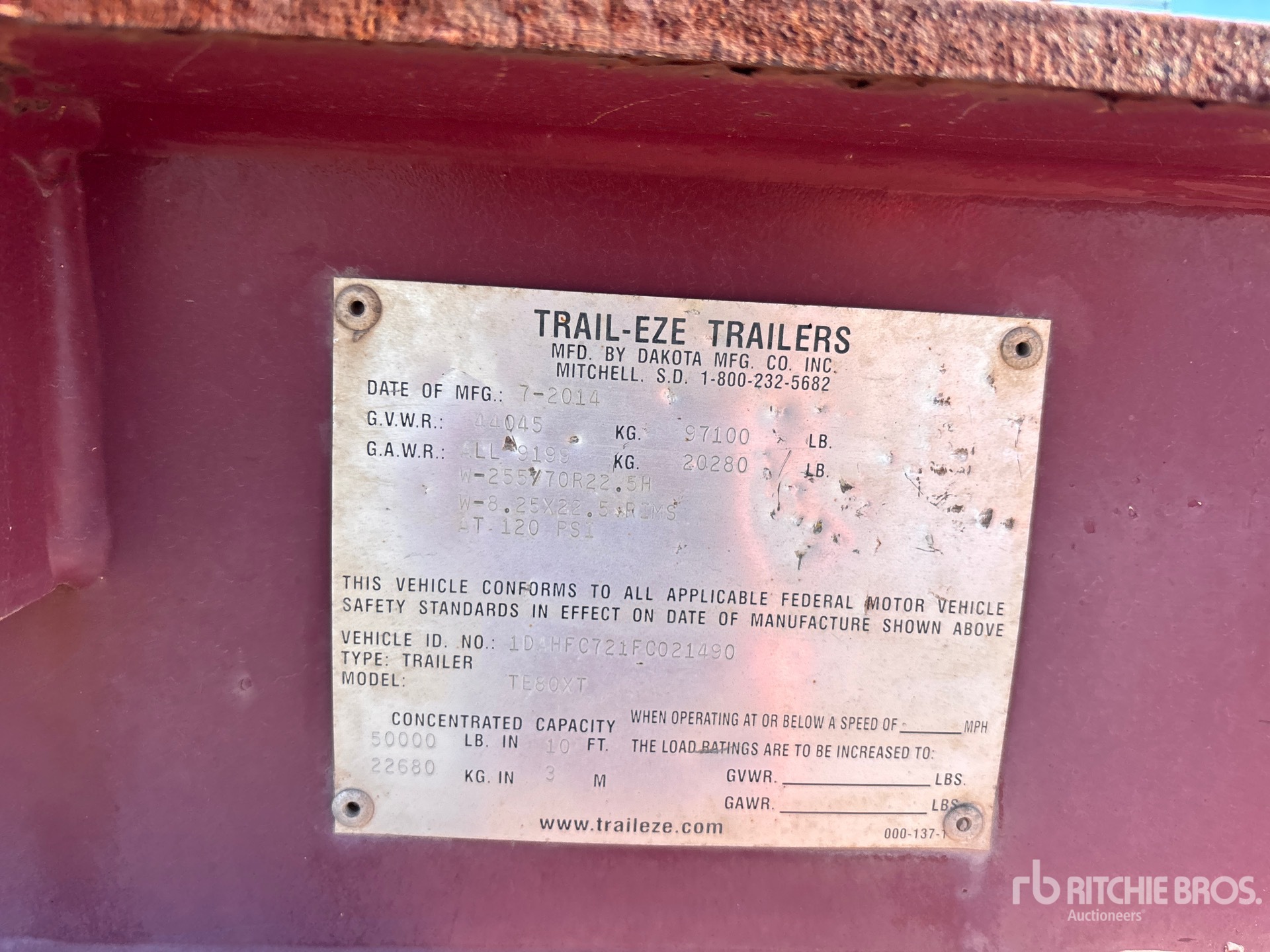 2015 Trail-Eze TE80XT