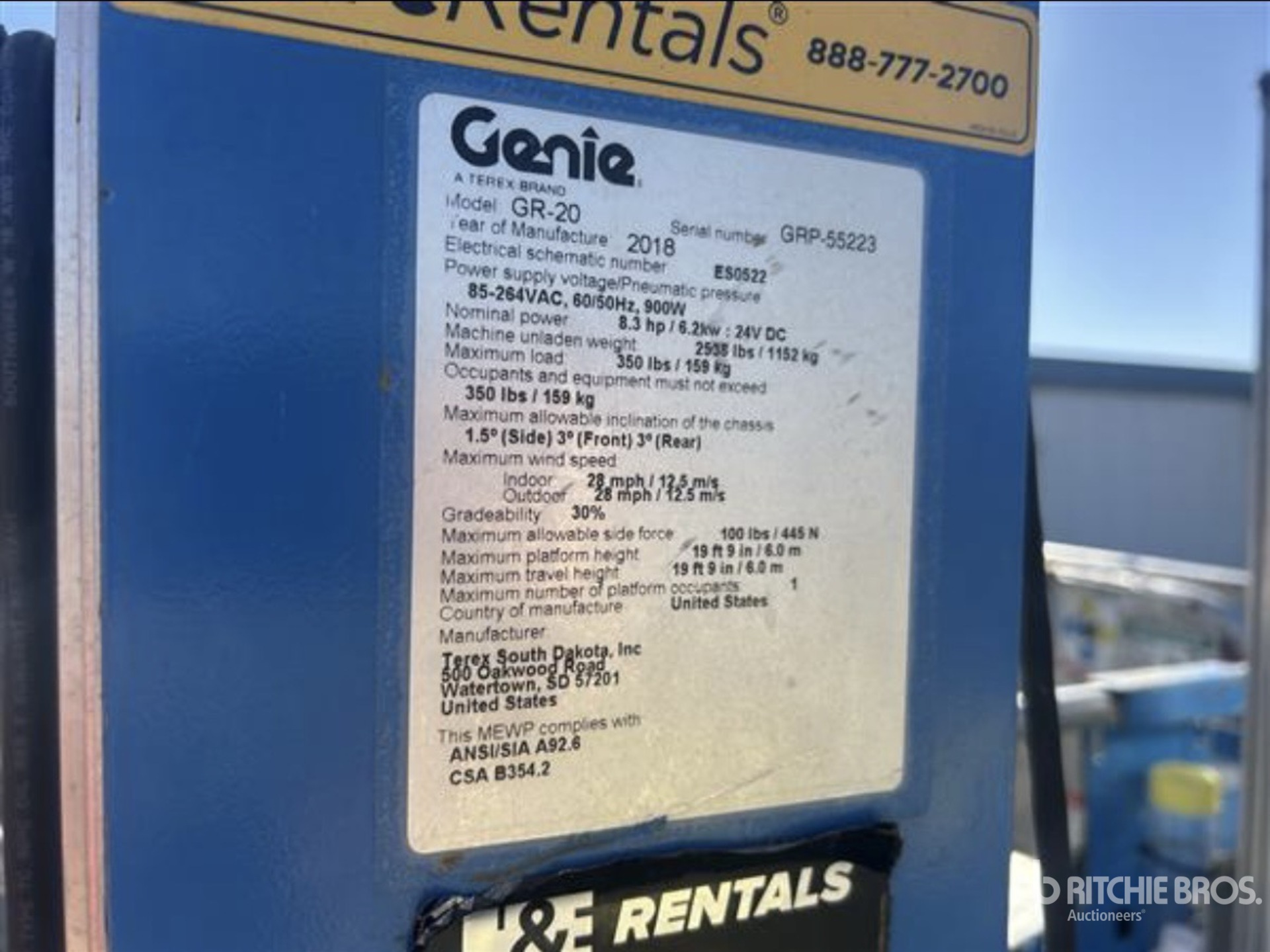 2019 Genie GR20