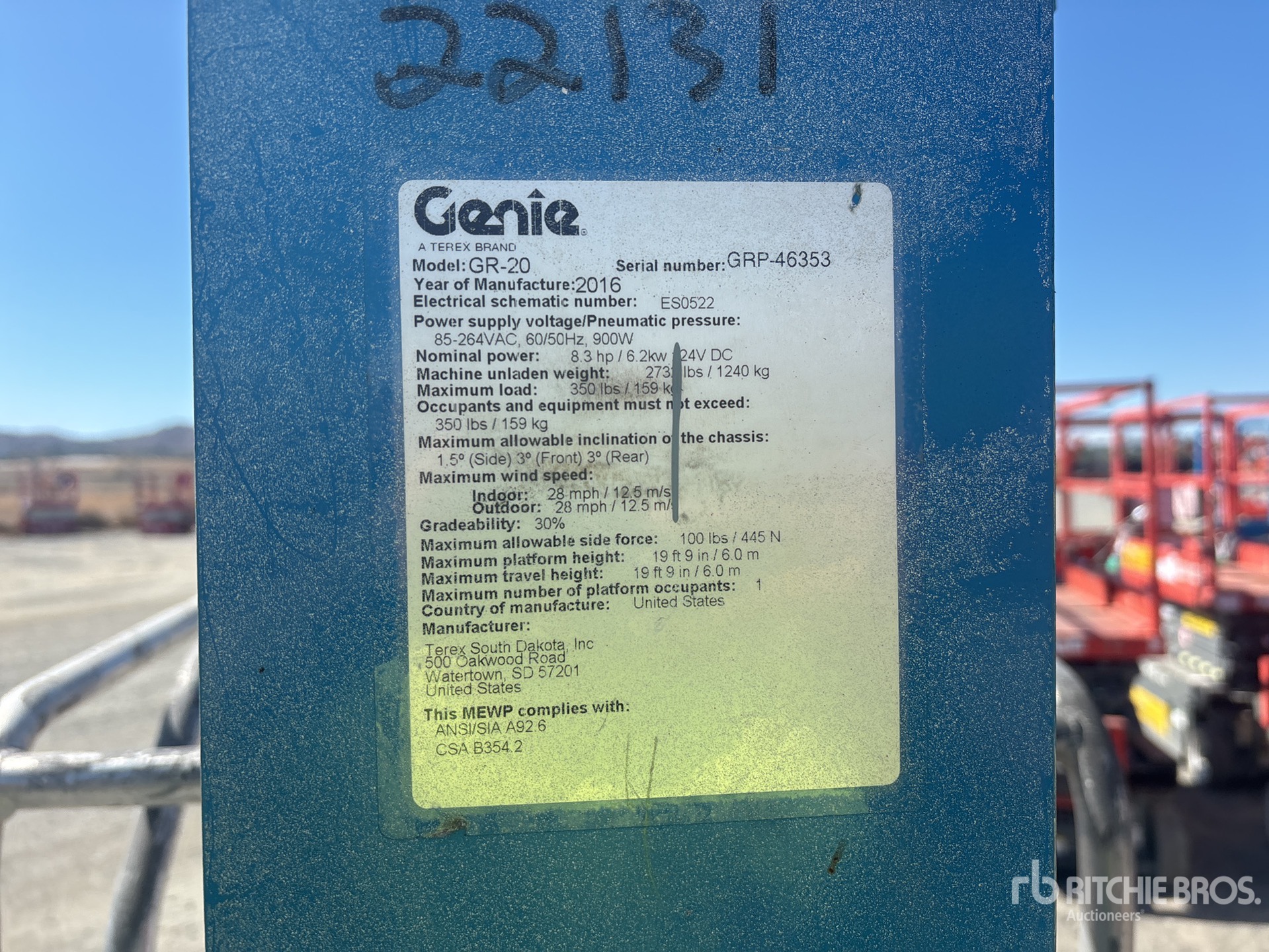 2017 Genie GR20