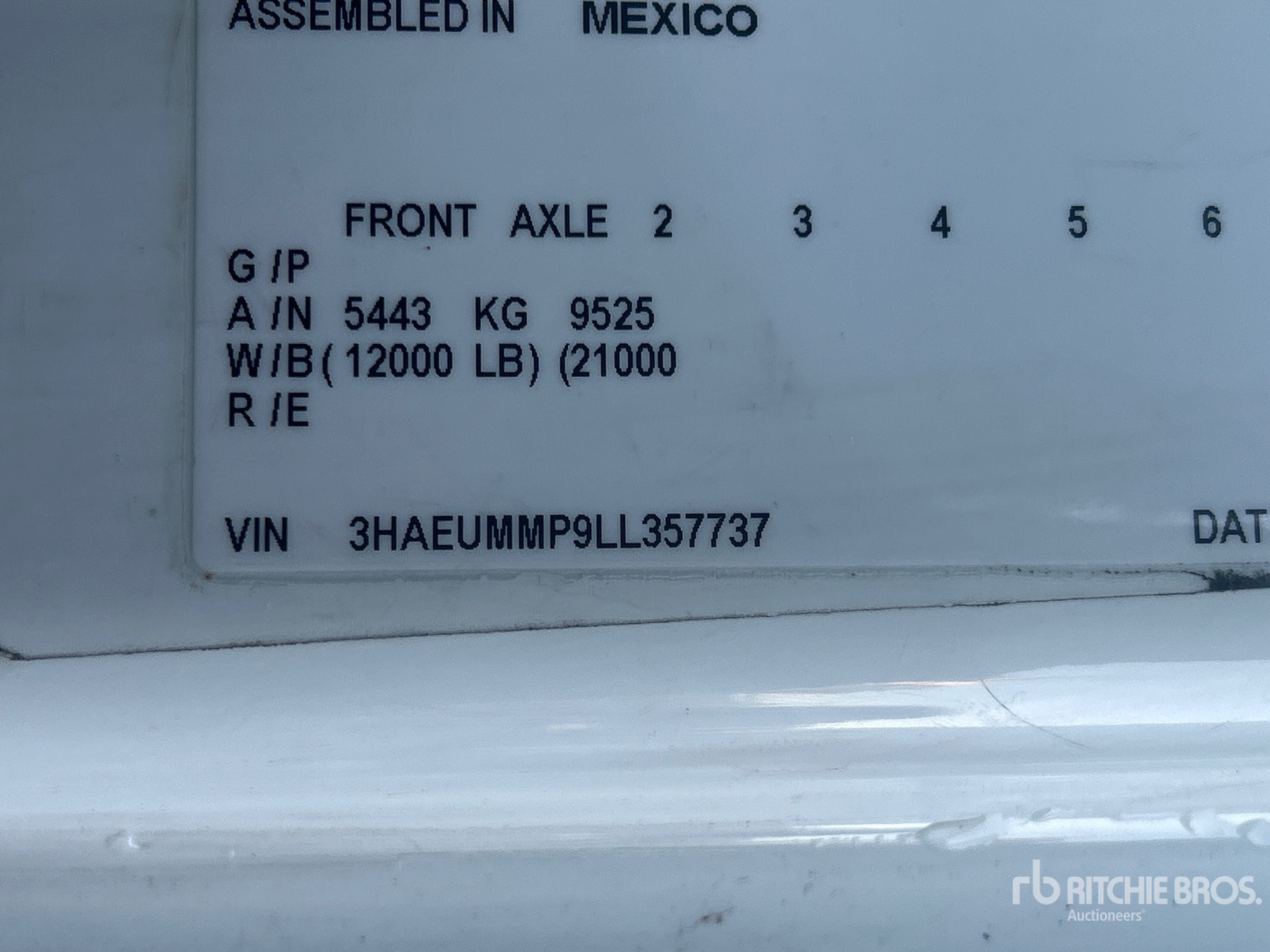 2020 International MV607