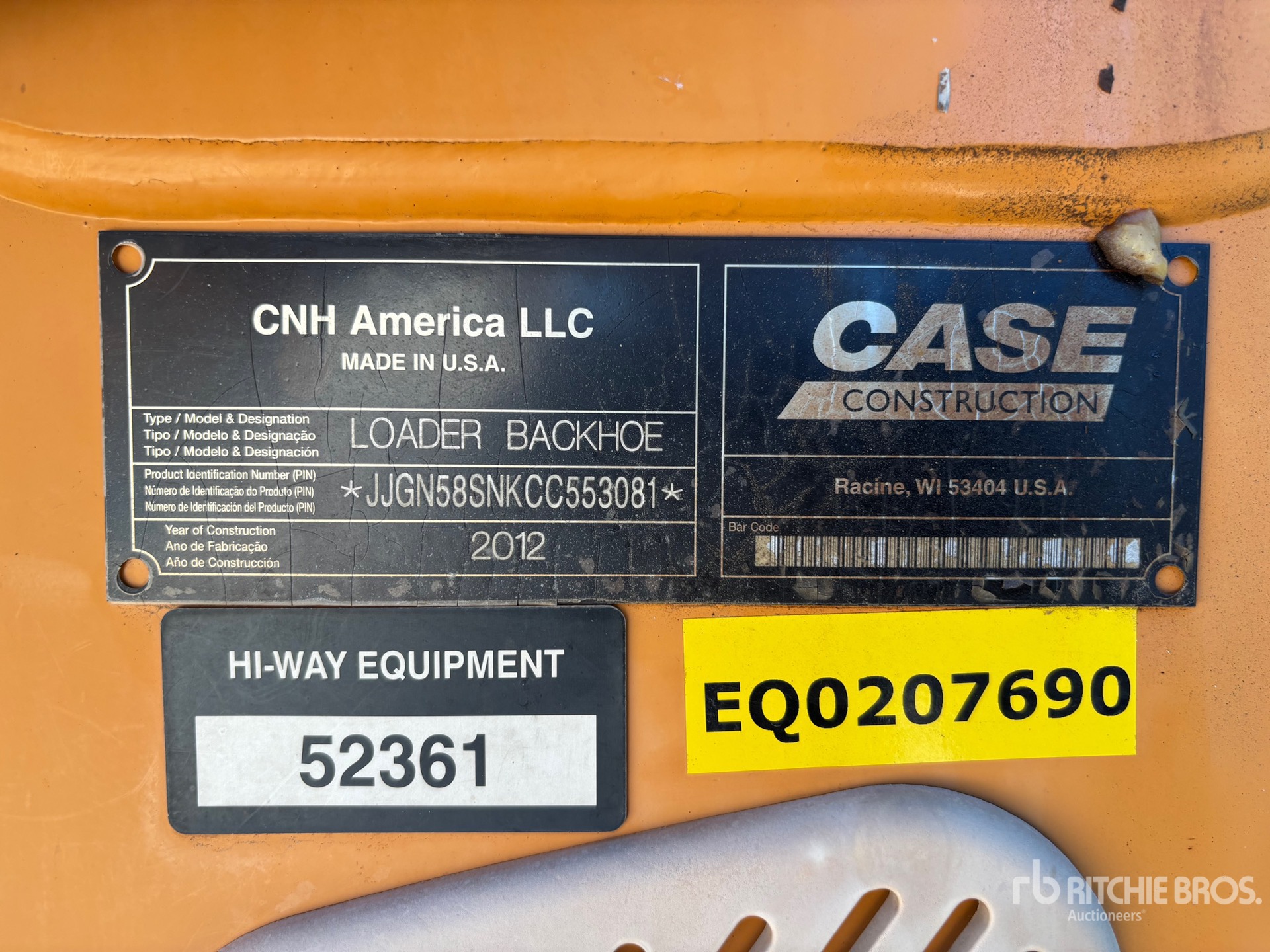 2012 Case 580 SUPER N