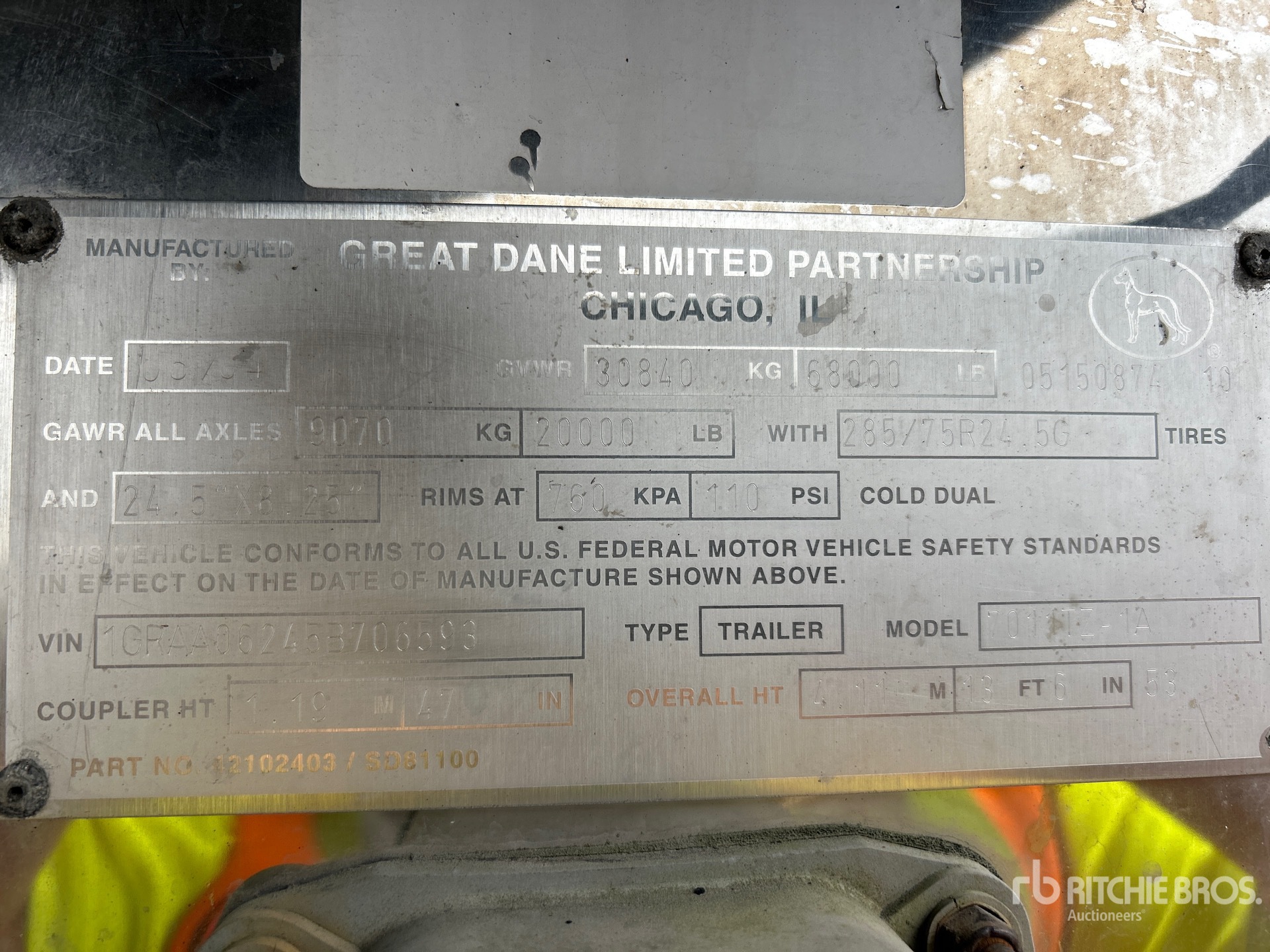 2005 Great Dane 7011TZ-1A
