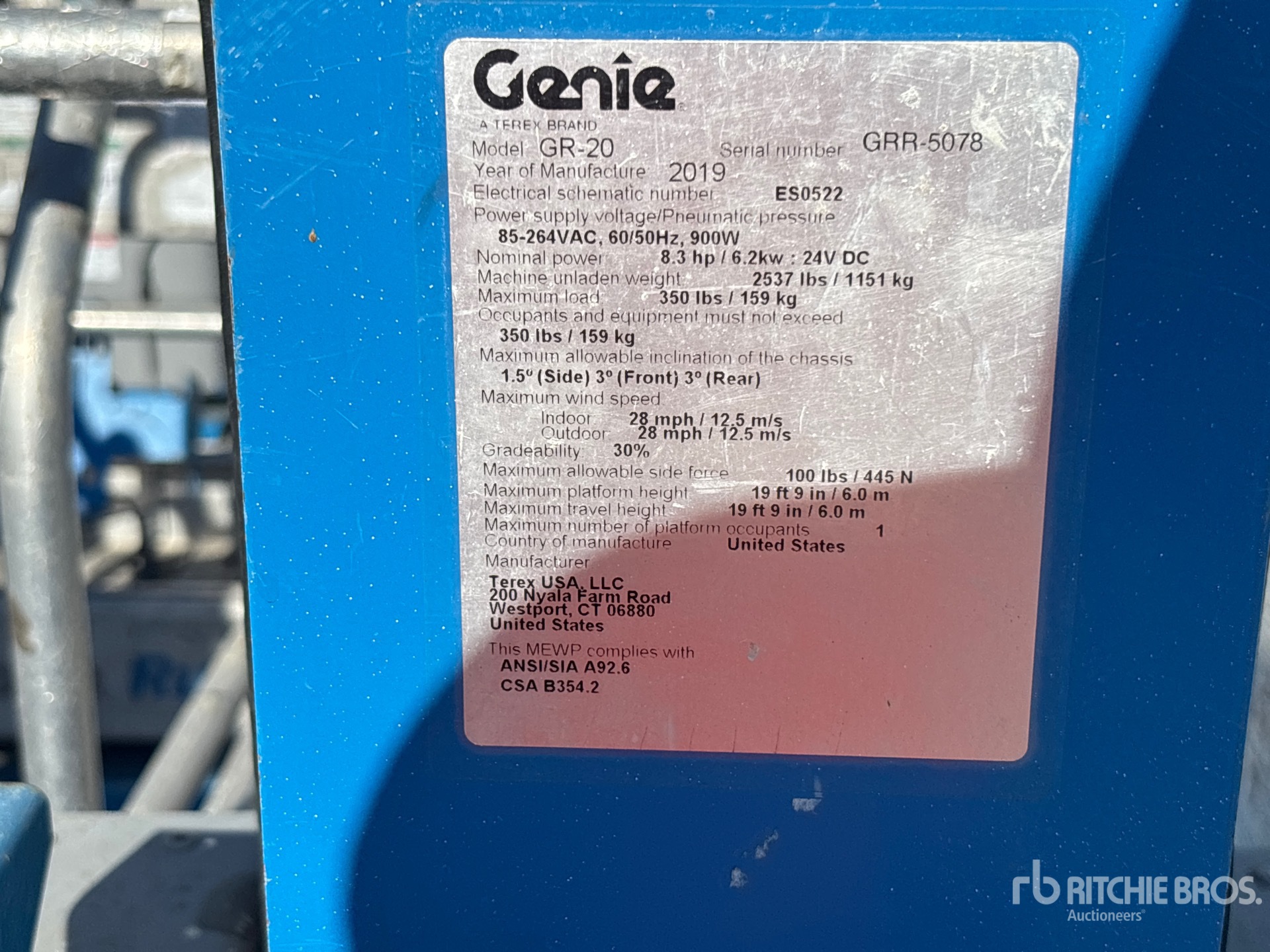 2019 Genie GR20