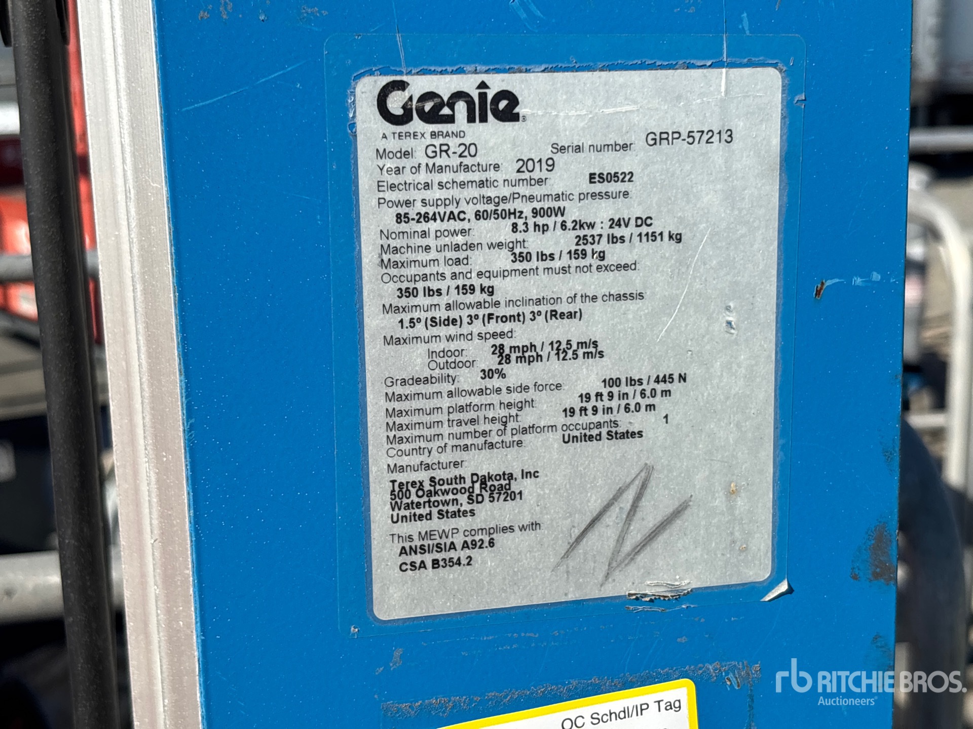 2019 Genie GR20