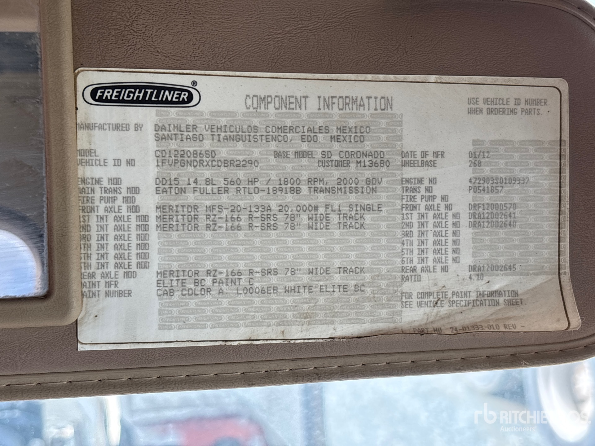 2012 Freightliner CORONADO 122