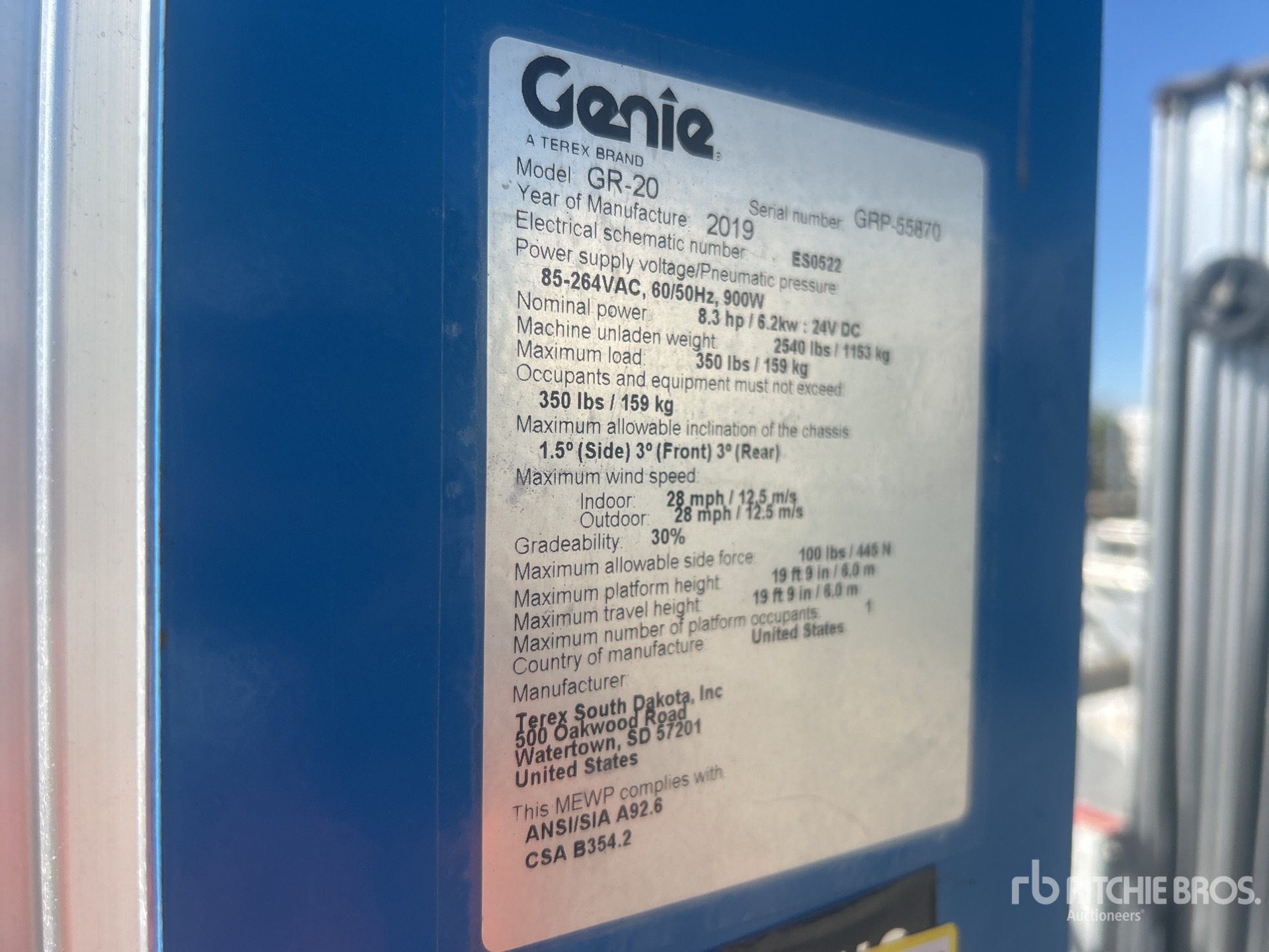 2019 Genie GR20