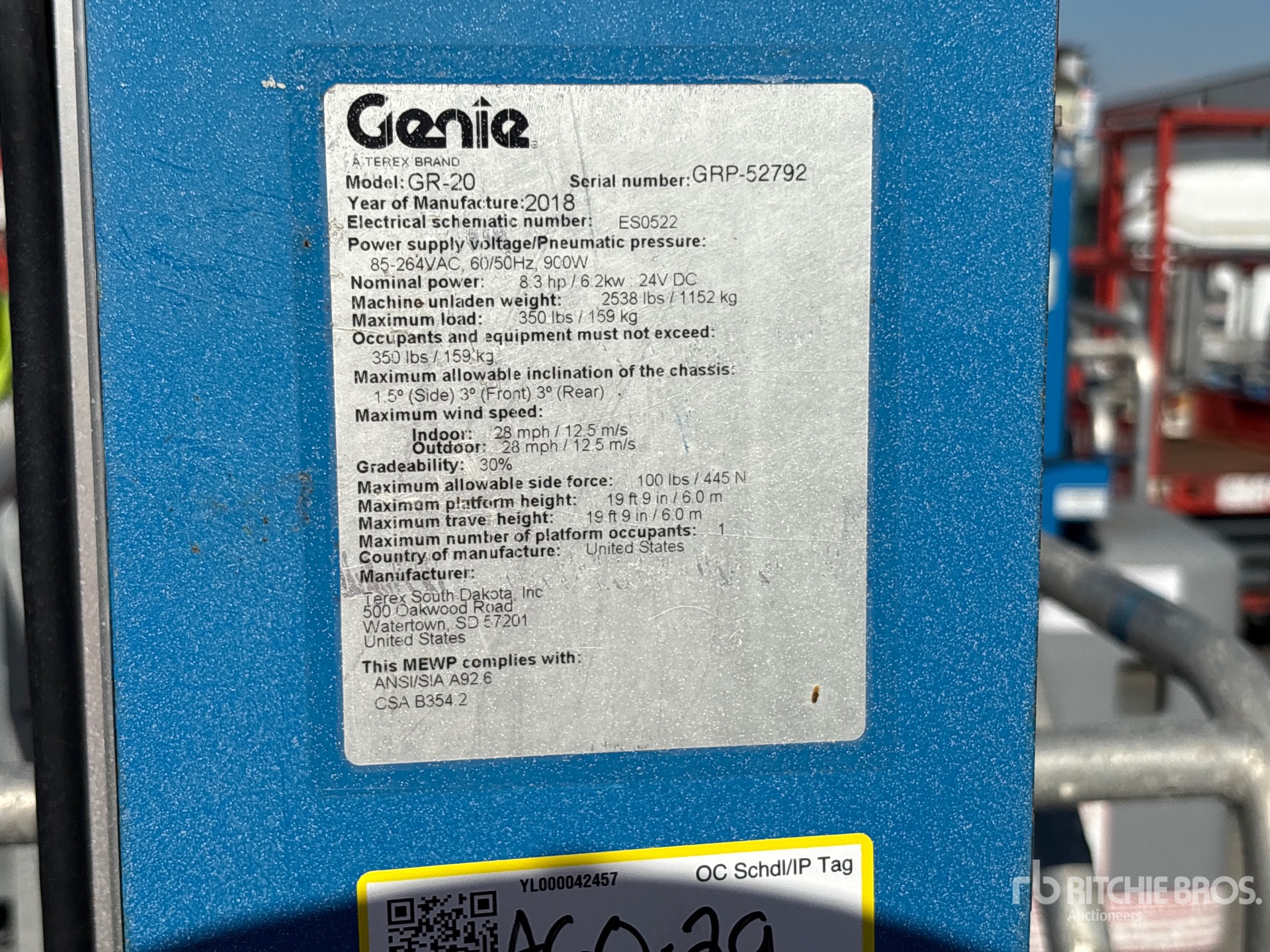 2018 Genie GR20