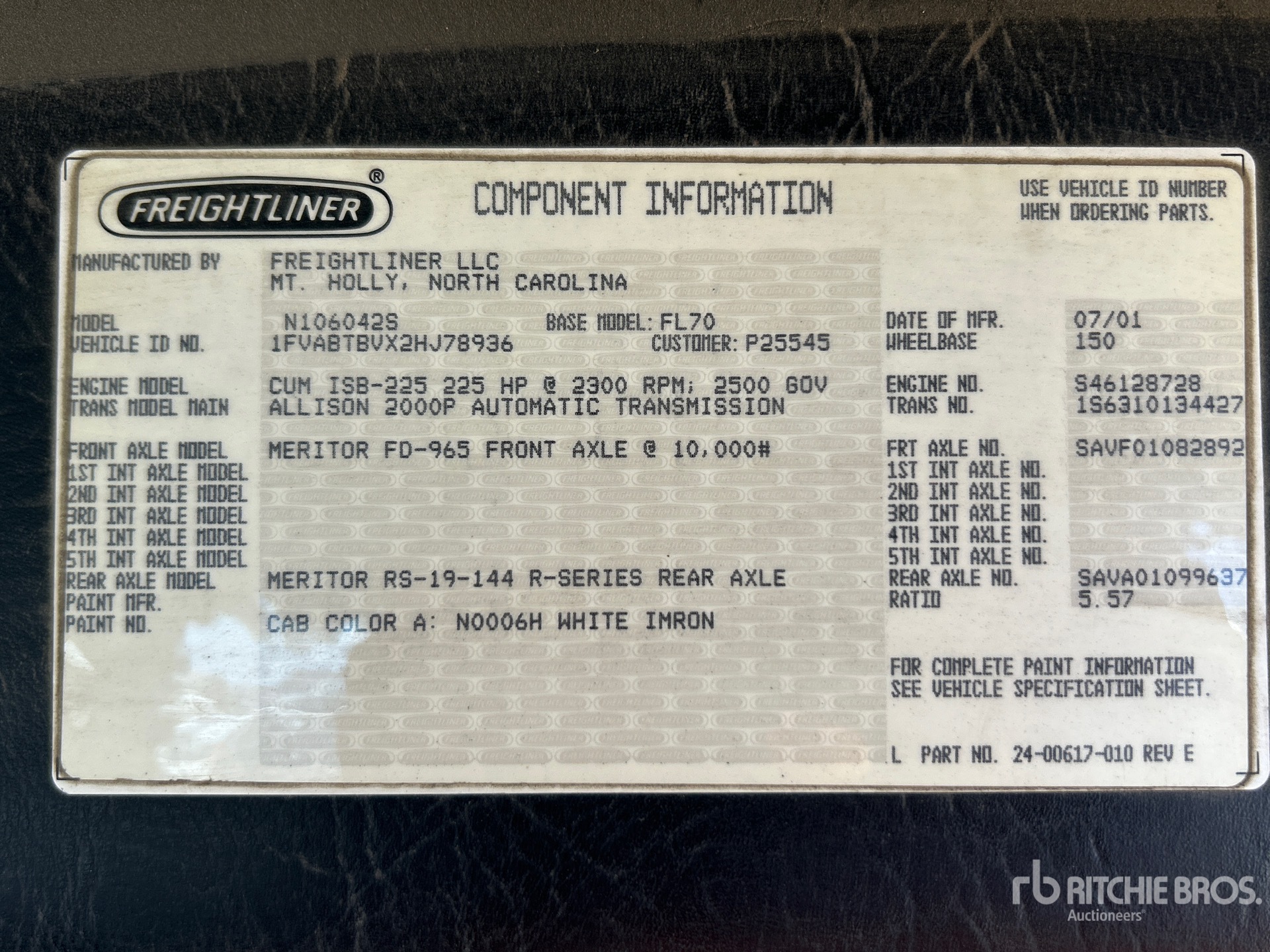 2002 Freightliner FL 70