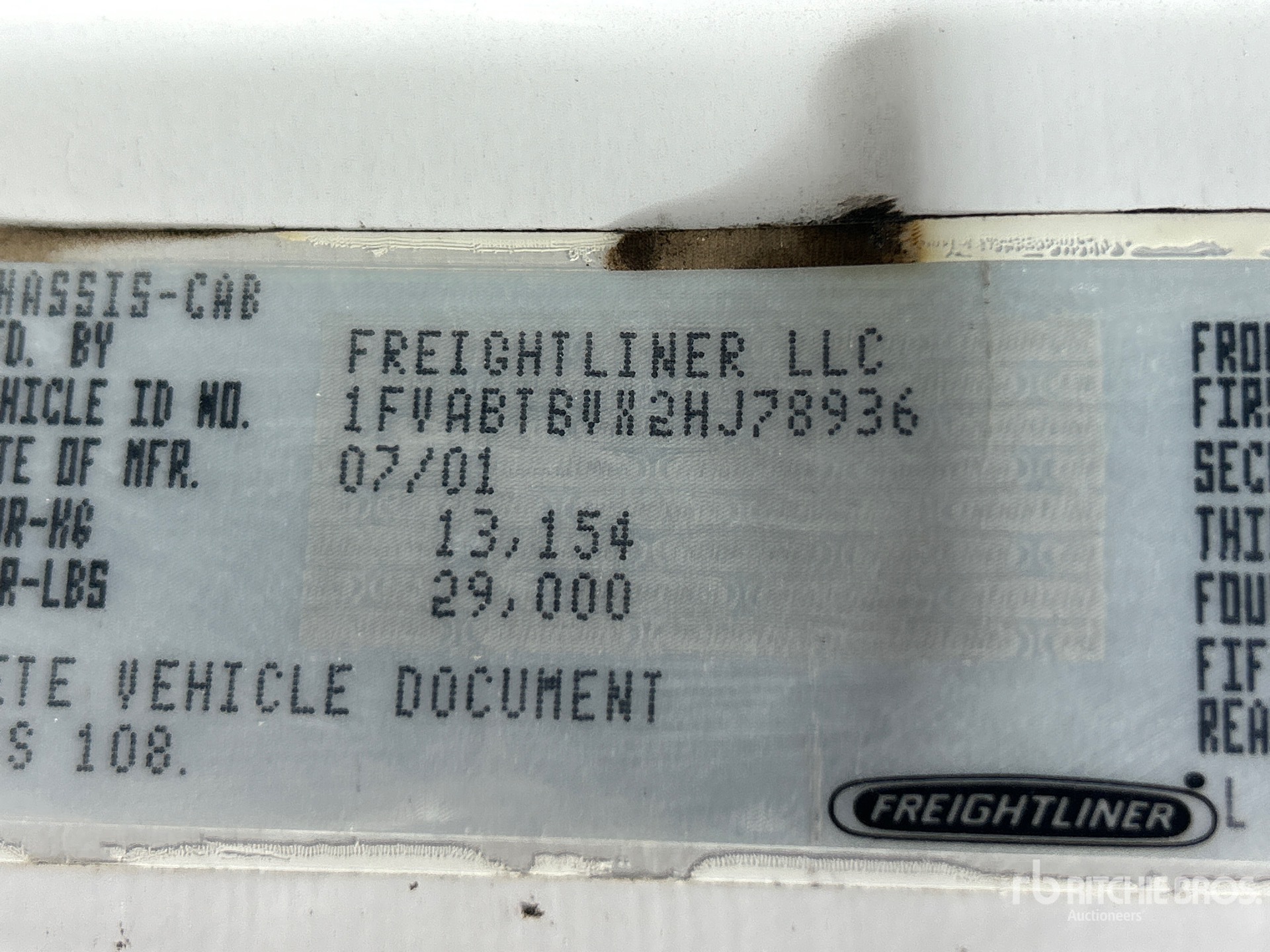 2002 Freightliner FL 70