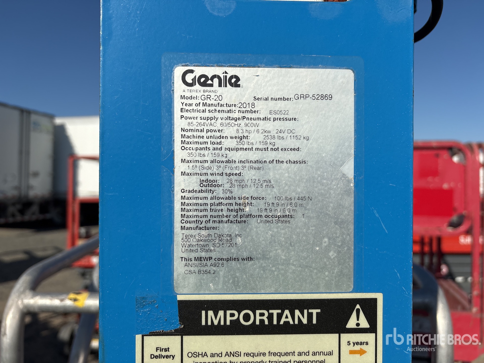 2018 Genie GR20