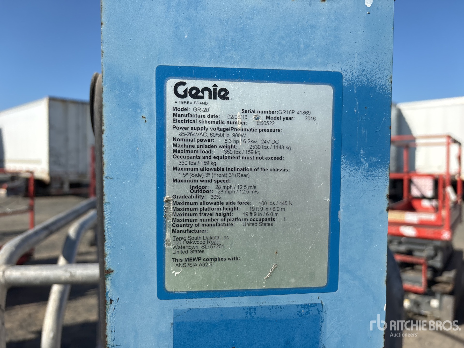 2016 Genie GR20