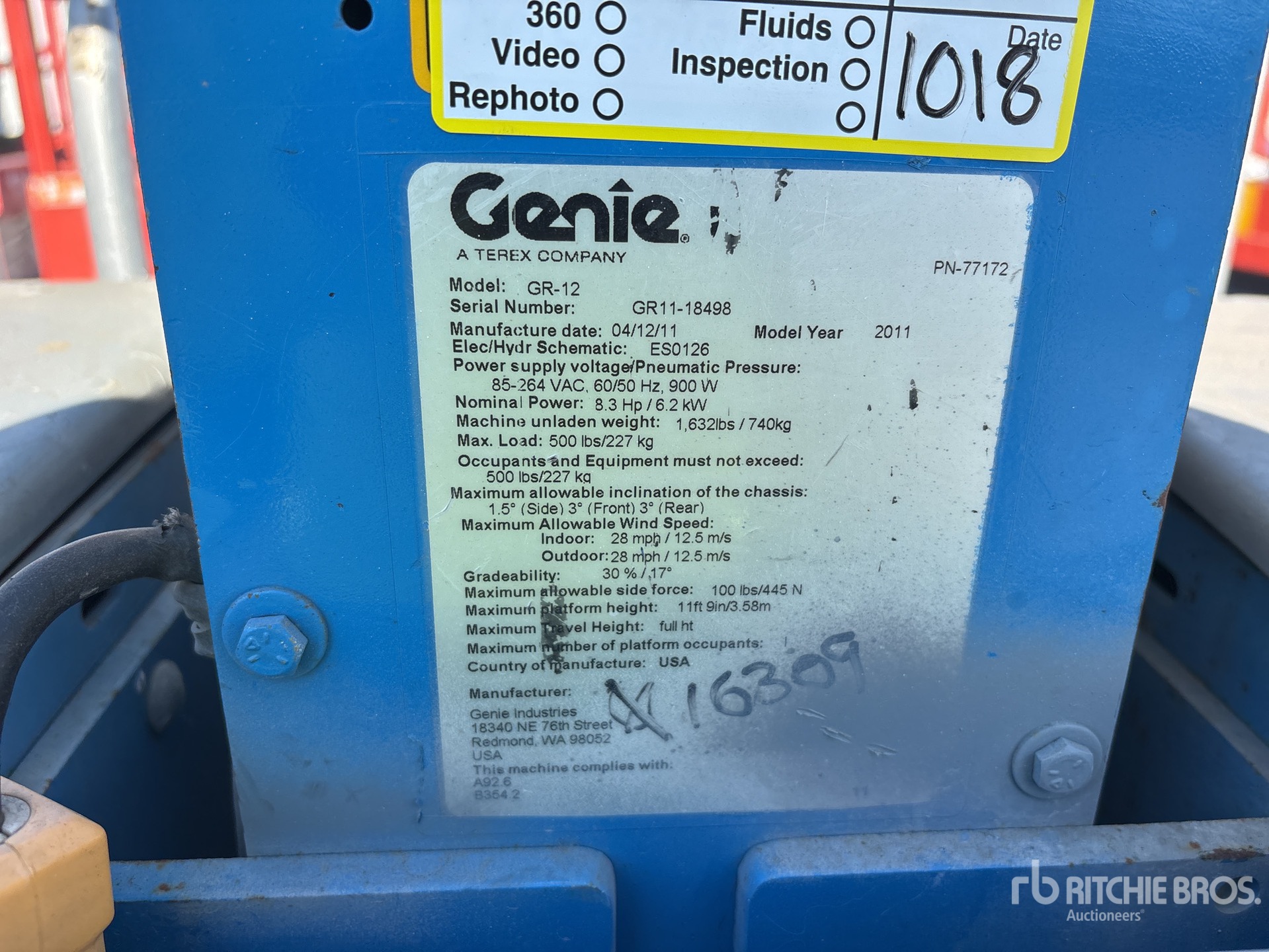 2011 Genie GR-12