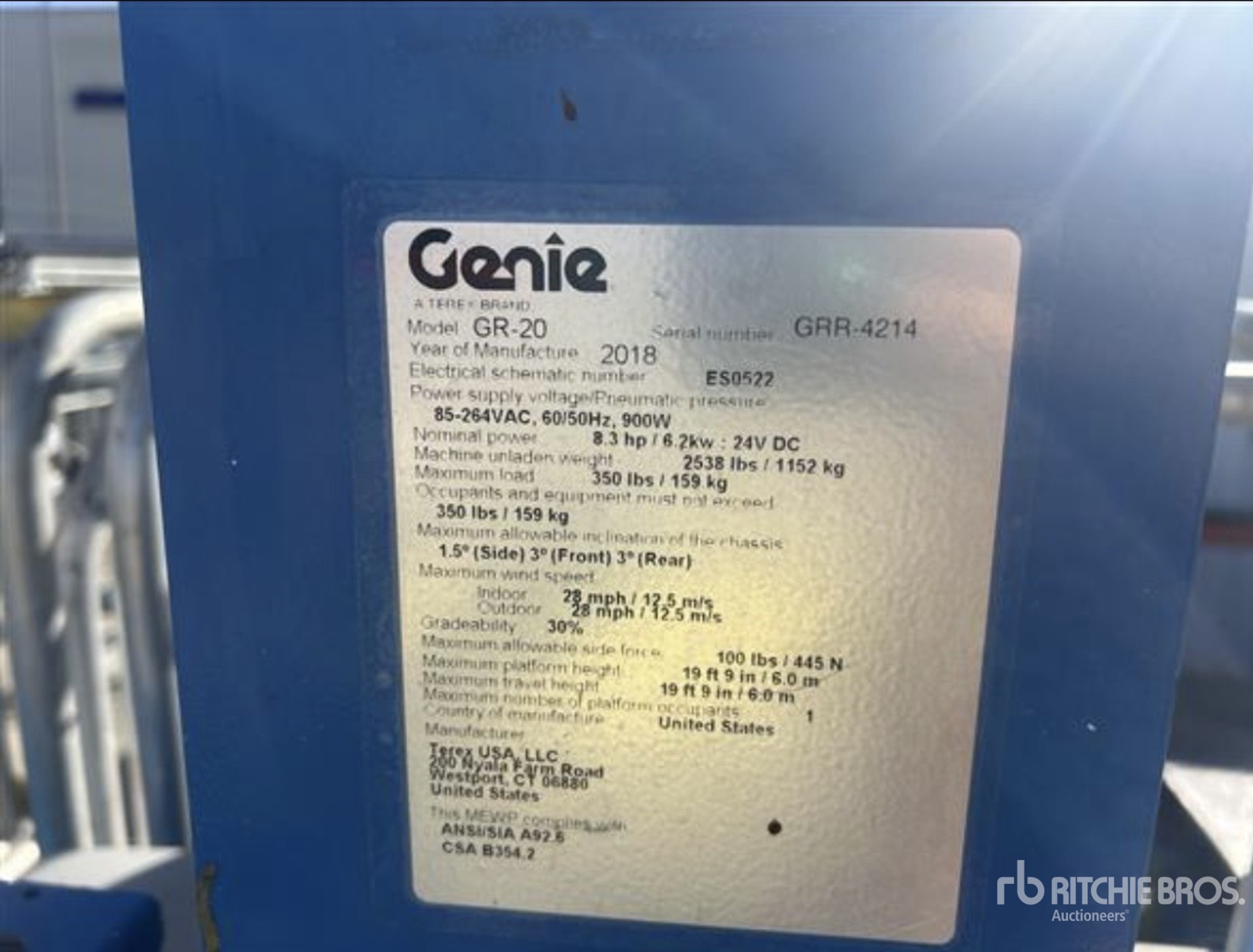 2019 Genie GR20