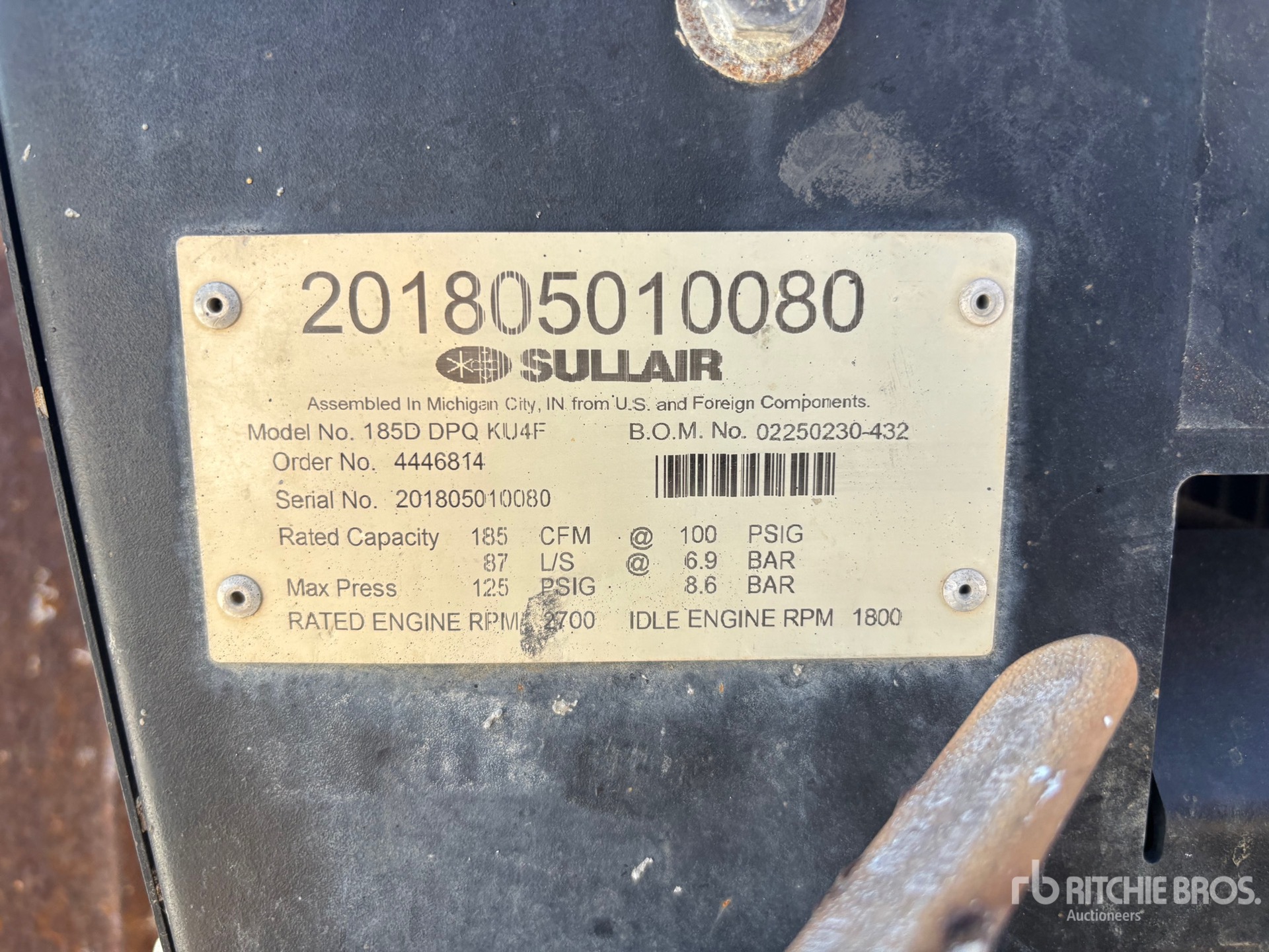 2018 Sullair 185DPQ