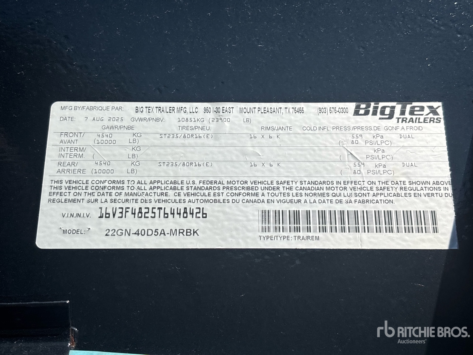 2026 Big Tex 40 ft T/A Gooseneck