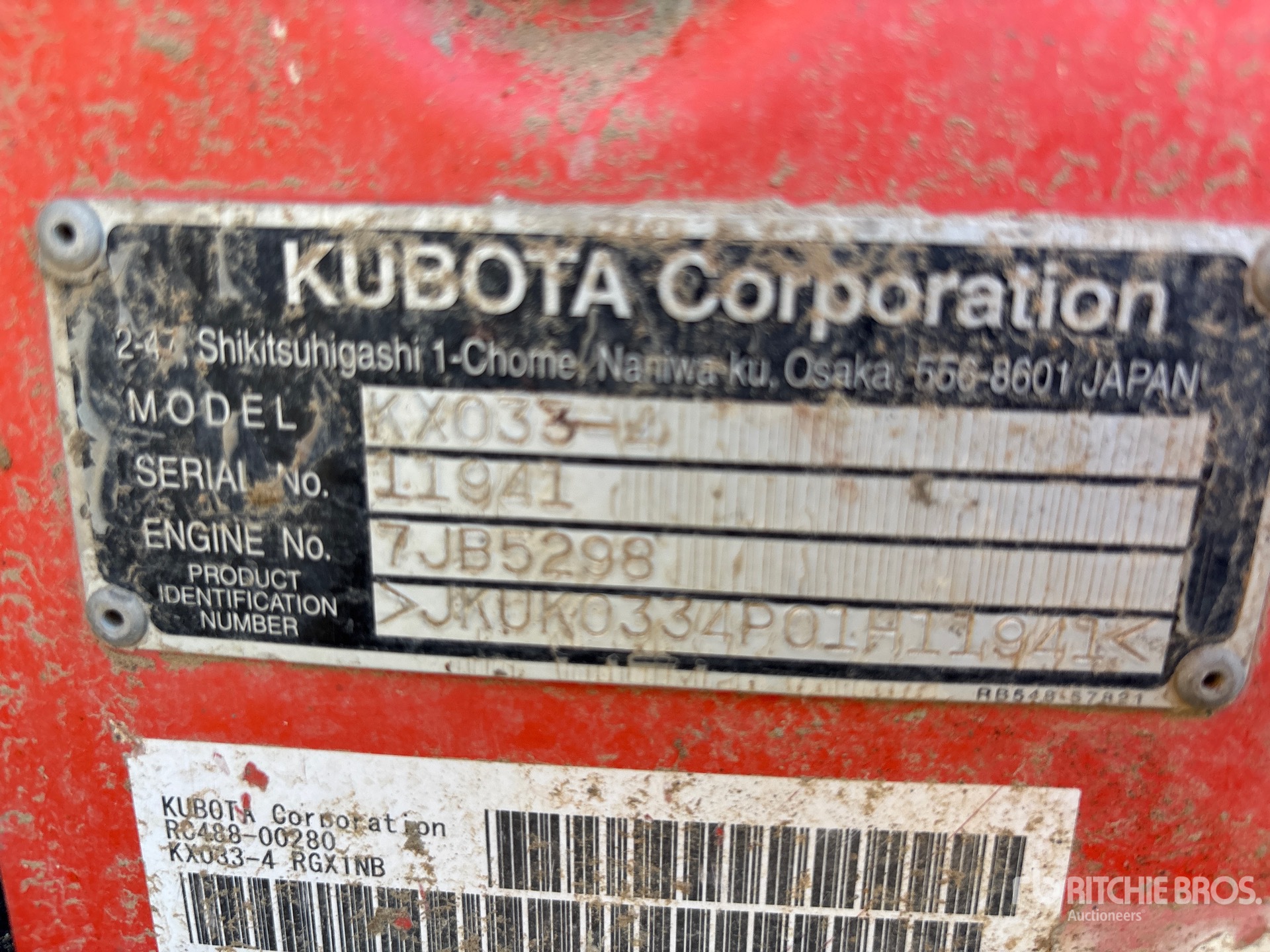 2018 Kubota KX033-4