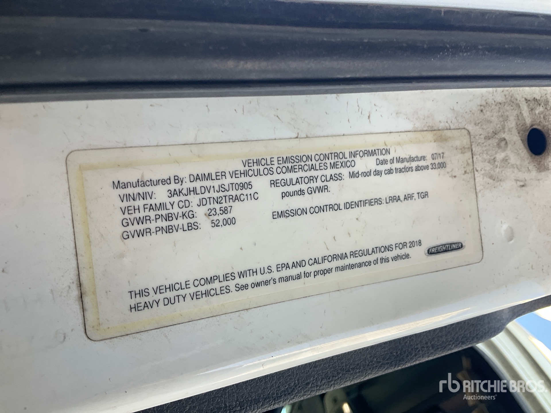 2018 Freightliner CASCADIA 126