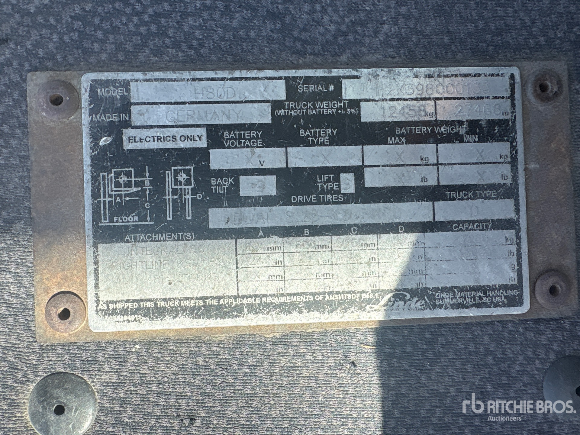 2012 Linde H80D