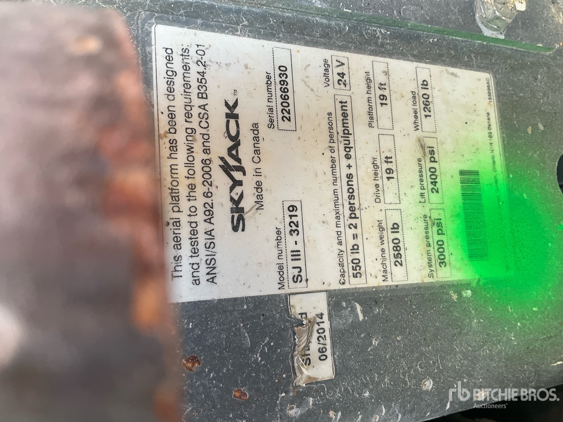 2014 Skyjack SJ3219